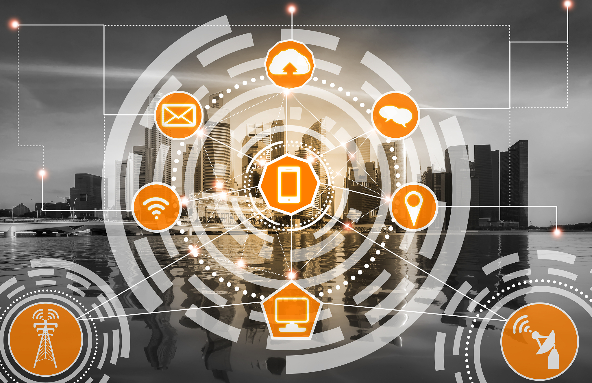 smart city and wireless communication network.
