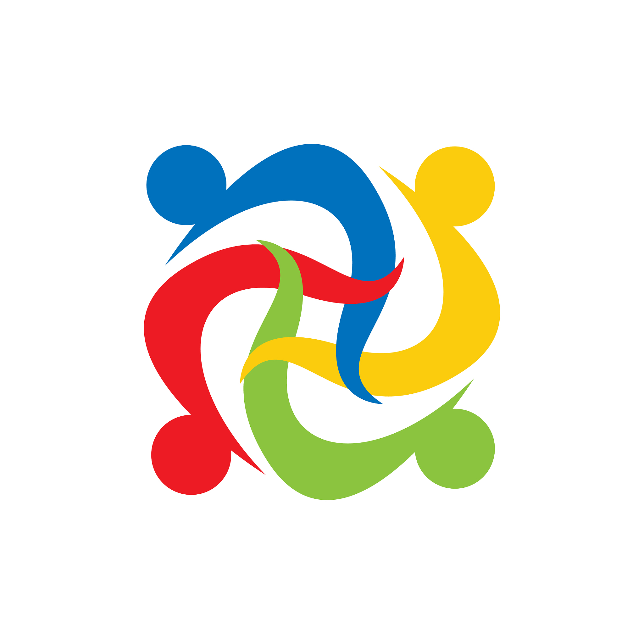abstract connected unity people community logo