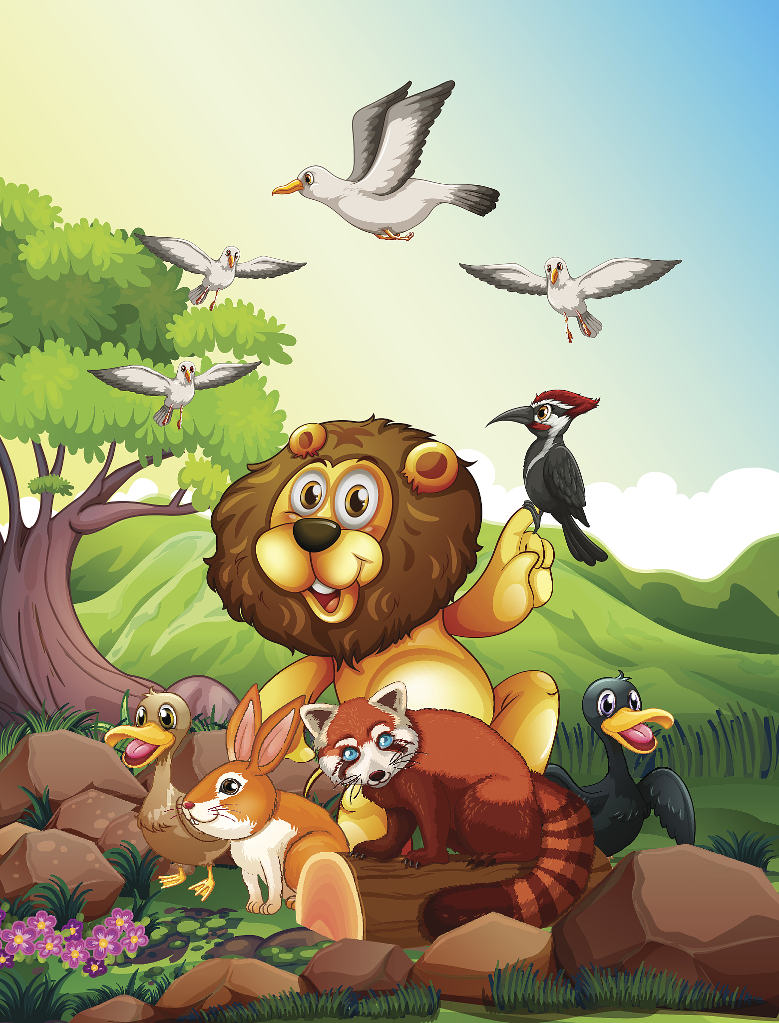 森林里的友谊故事：团结的力量