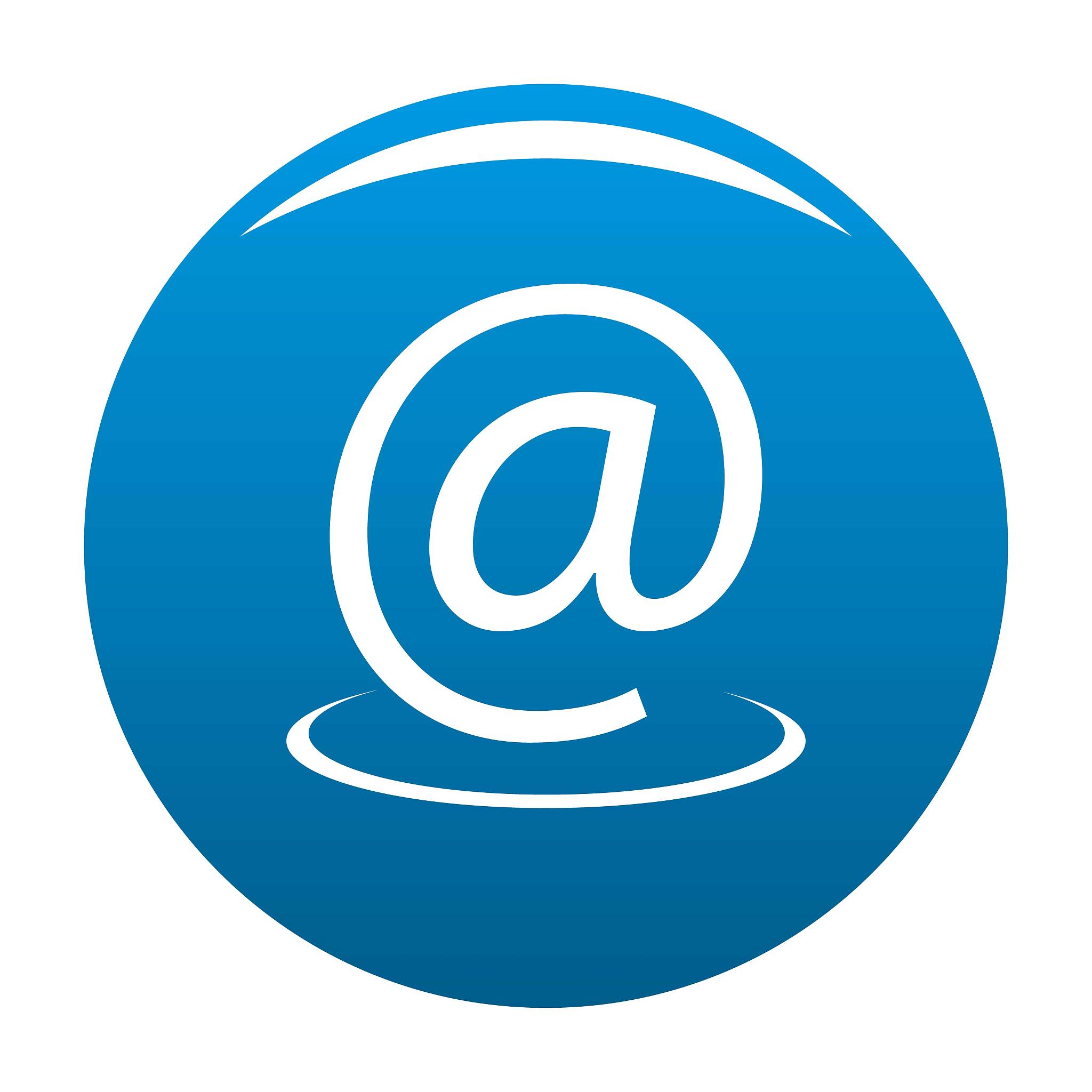 email address icon blue vector