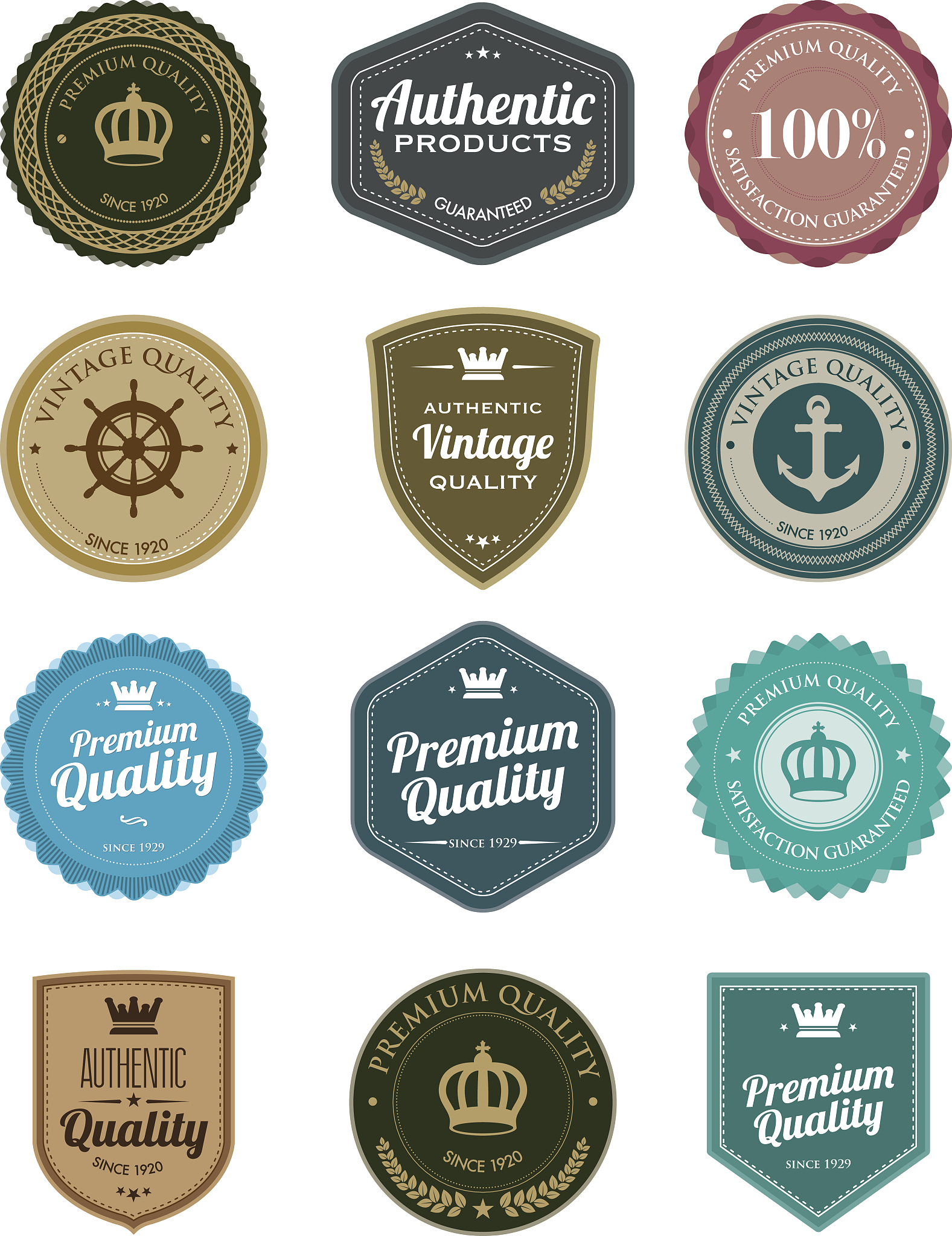 vintage badges