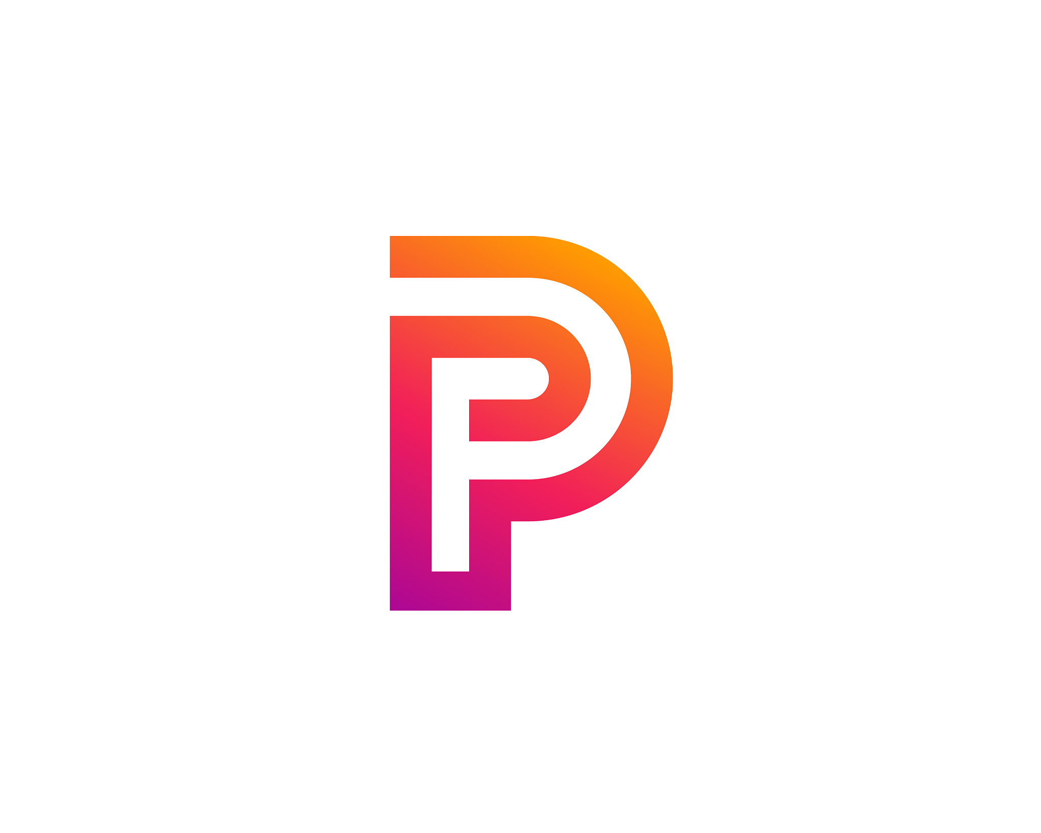 letter p logo icon design template elements