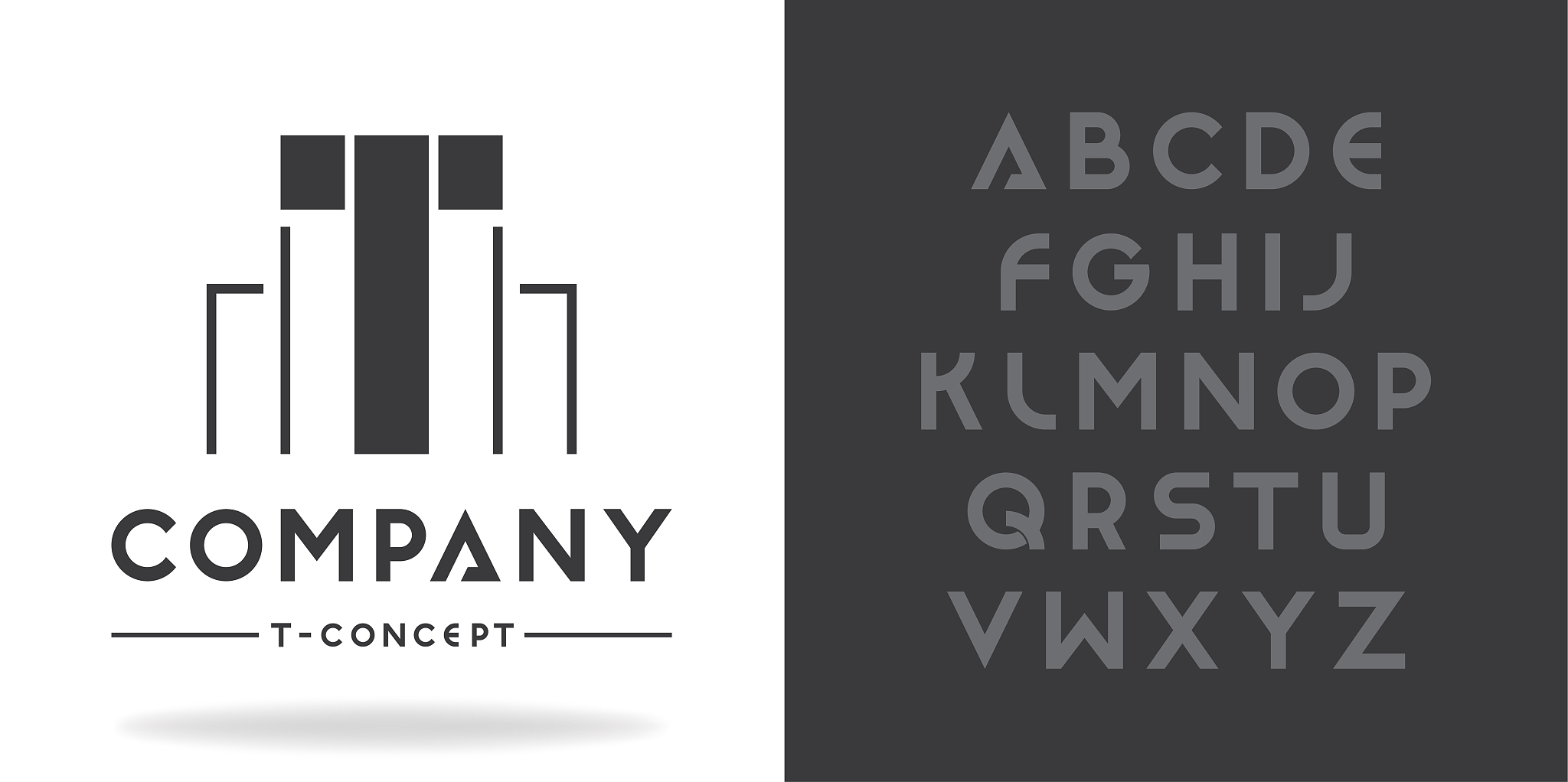 real estate, business logo template. font character design with 