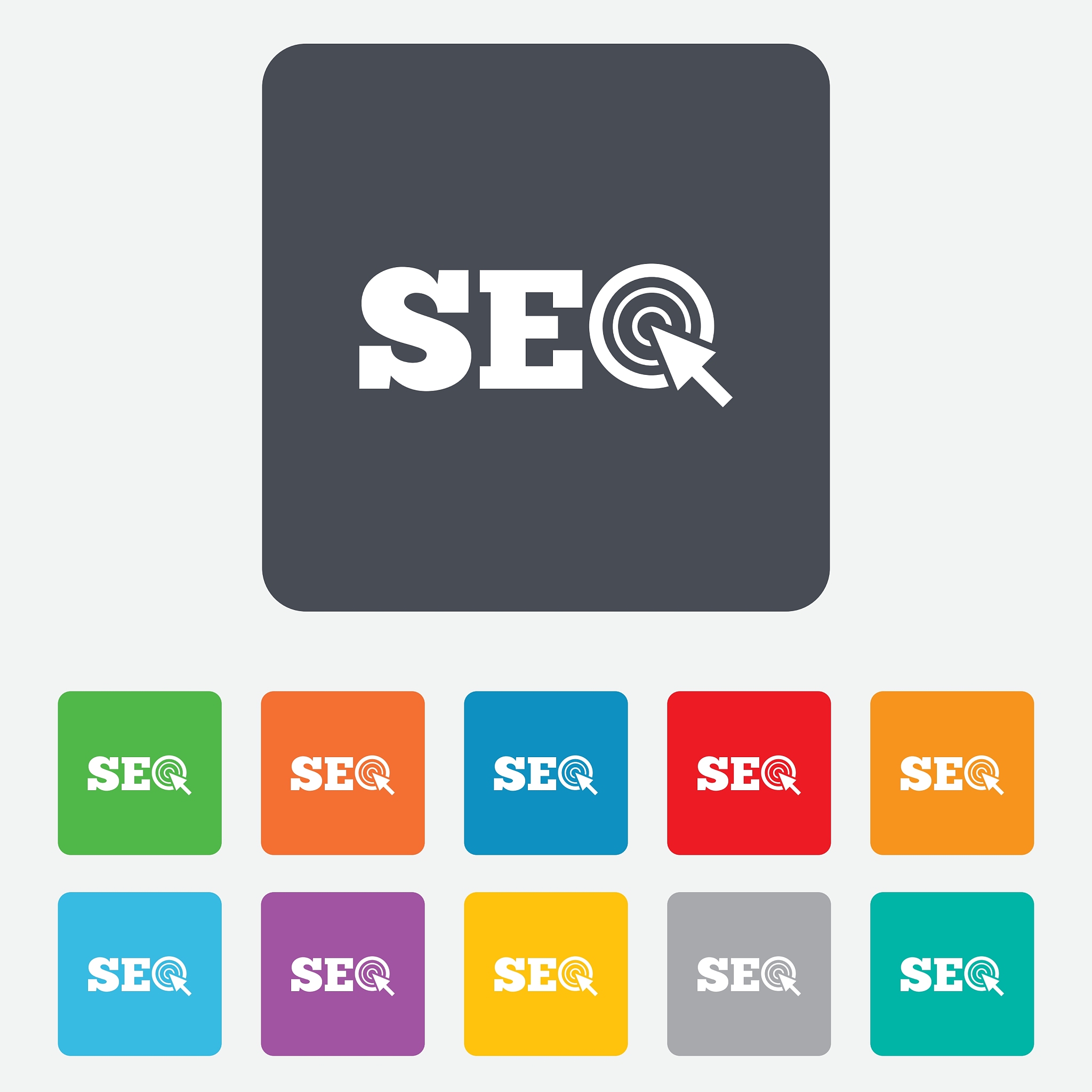seo sign icon search engine optimization symbol