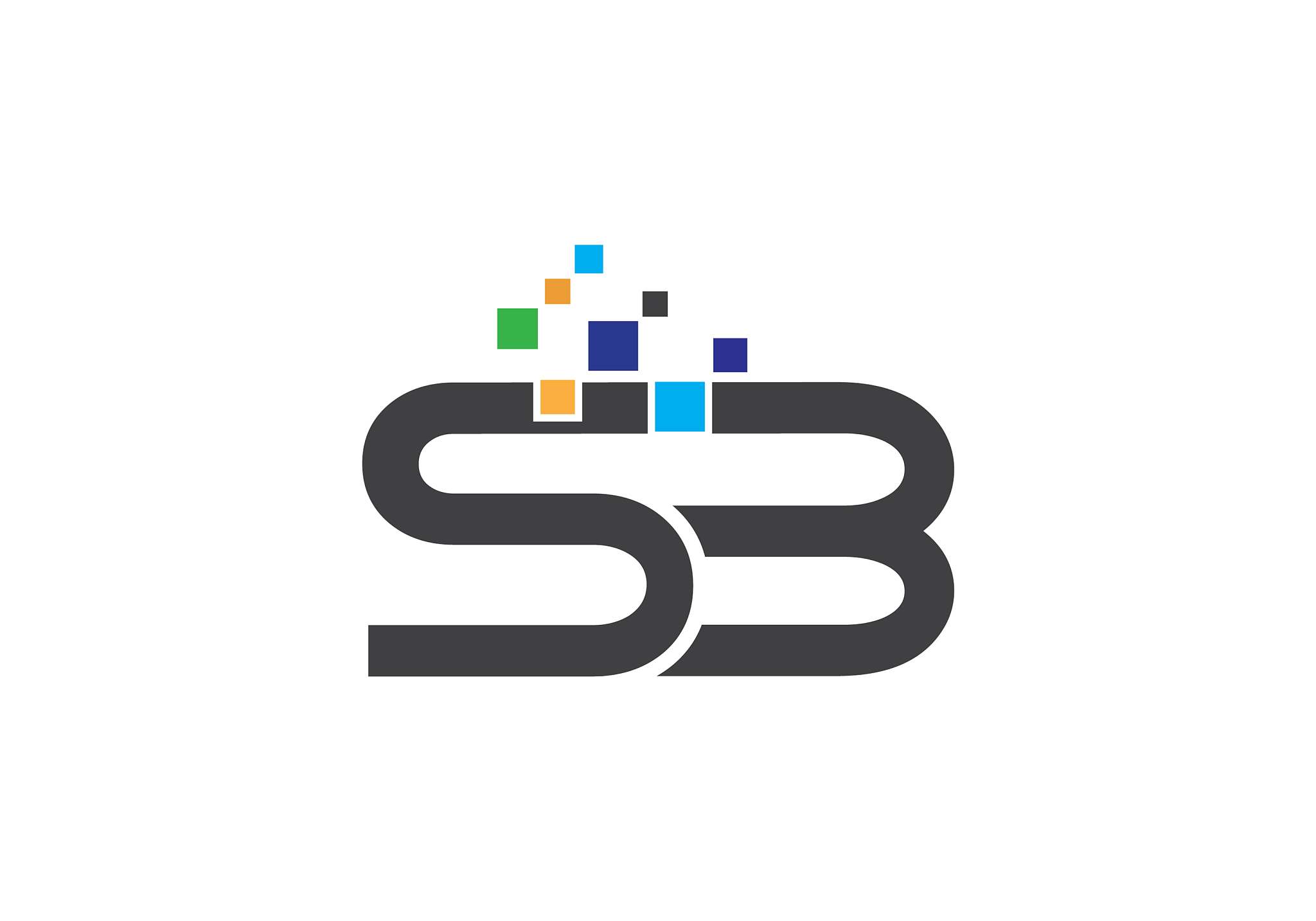 initial s and b letter logo design creative