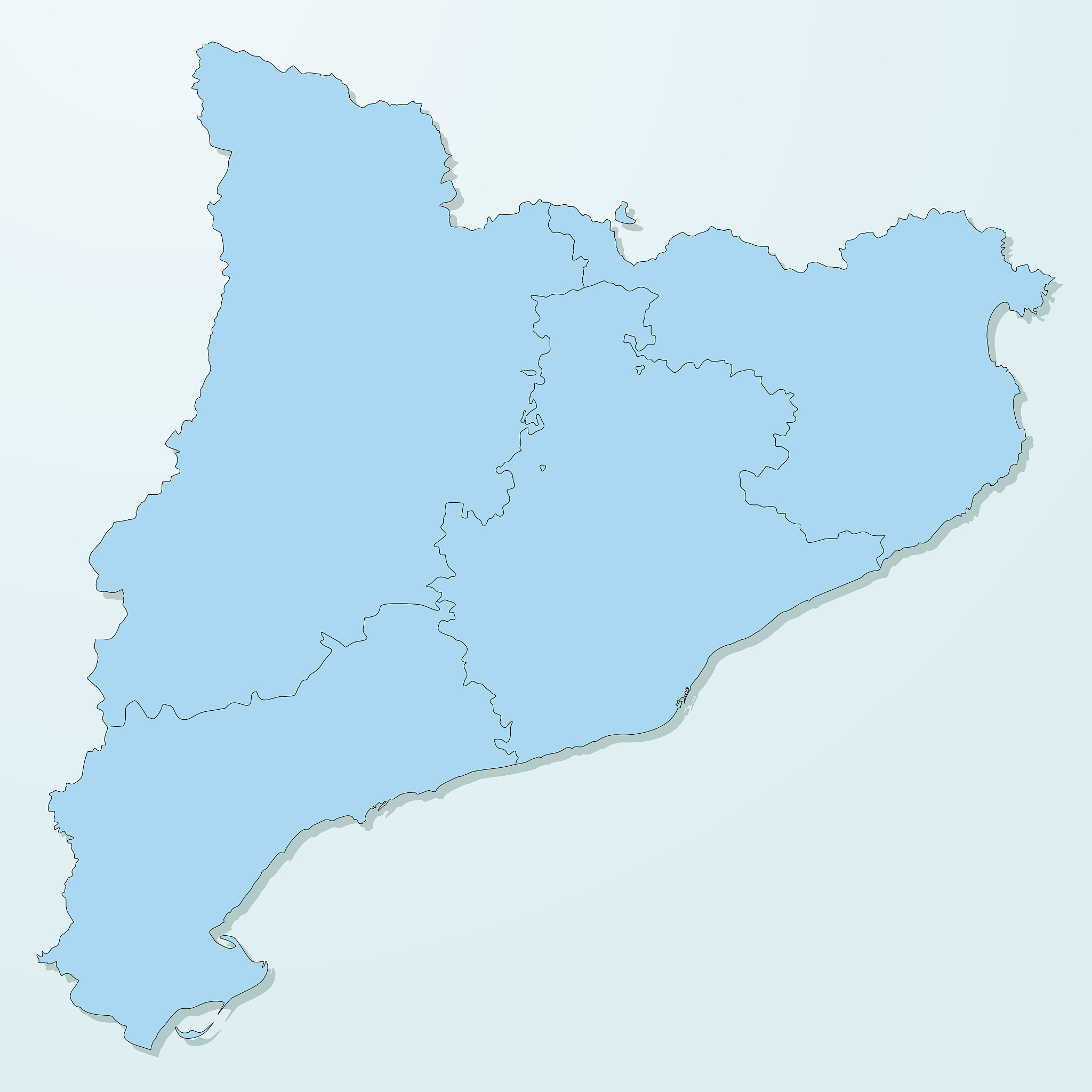 catalonia map on blue degraded background vector
