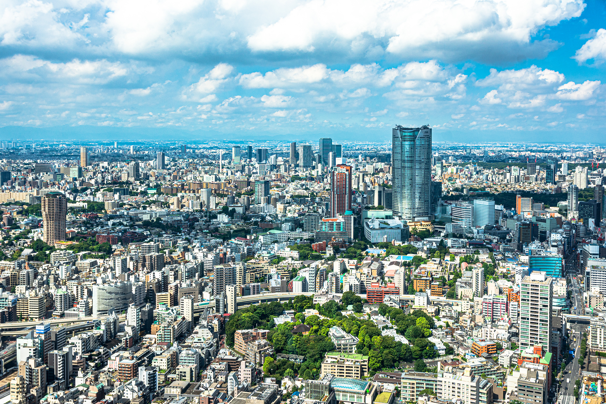 aerial view of tokyo from tokyo tower, japan