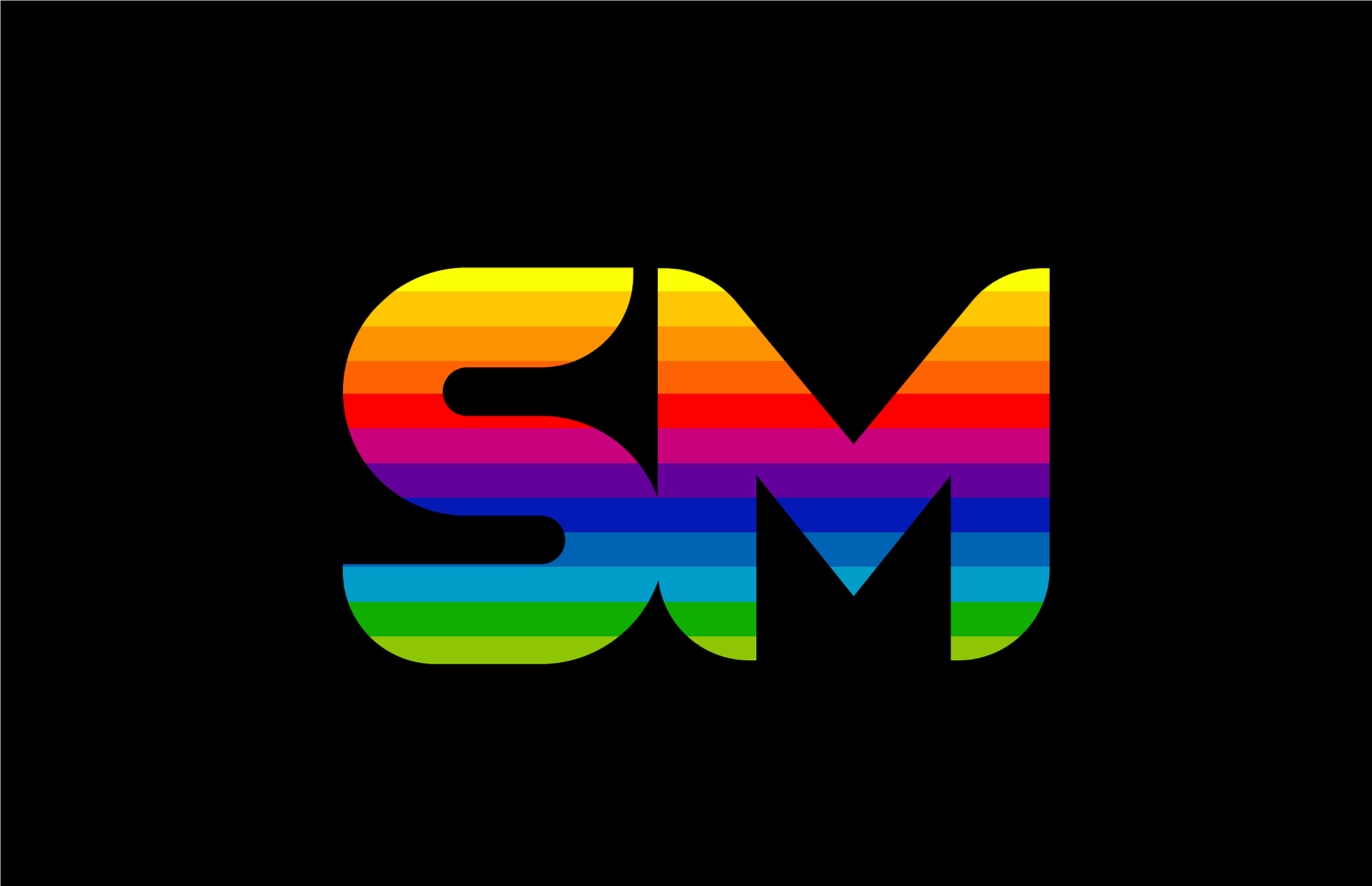 rainbow color colored colorful alphabet letter sm