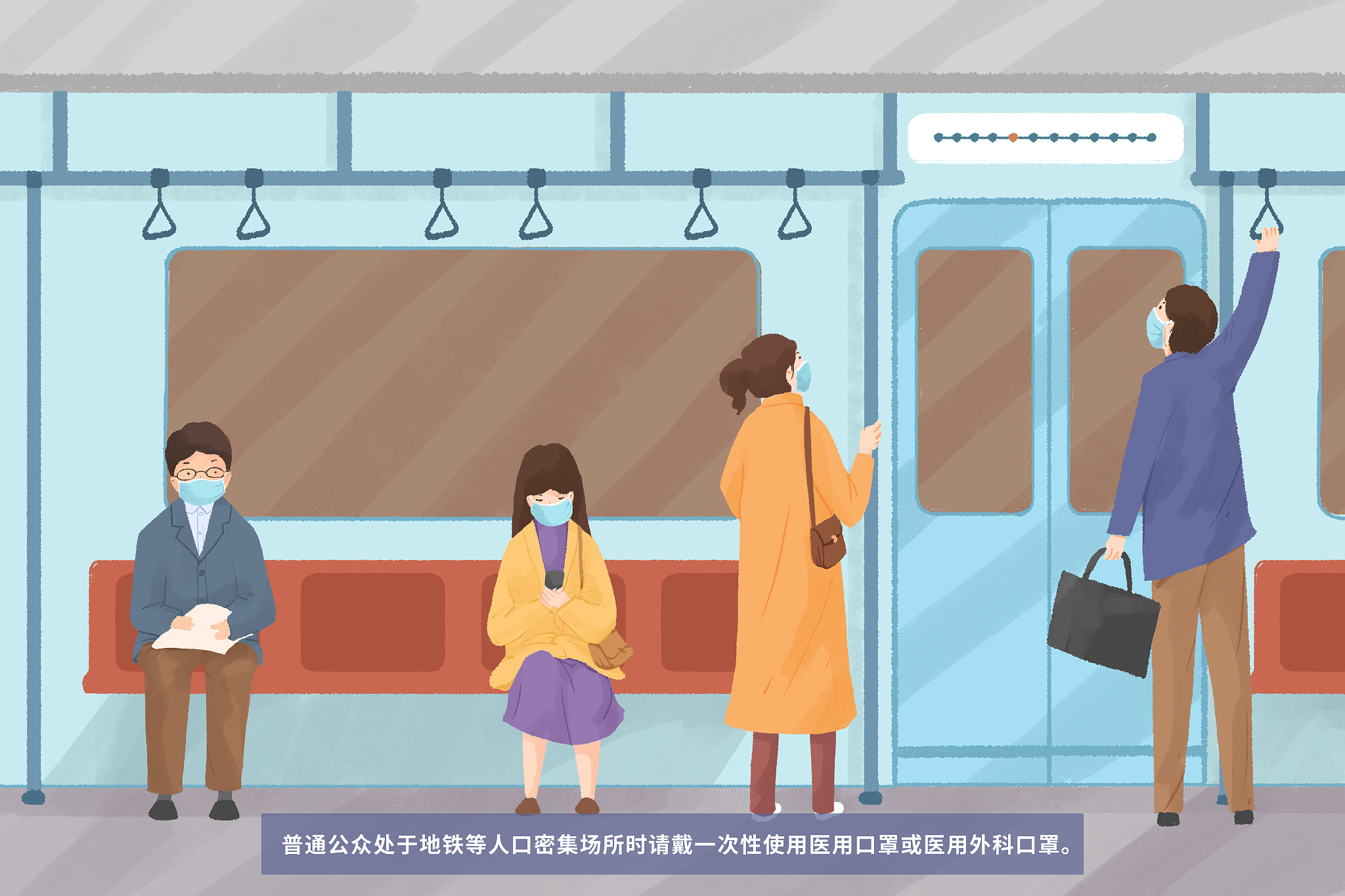 科学戴口罩文案版本-地铁篇