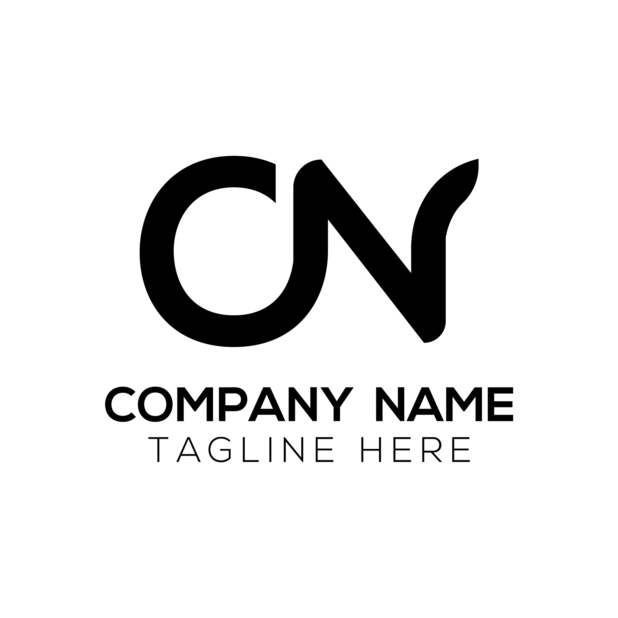 initial simple letter on logo design template