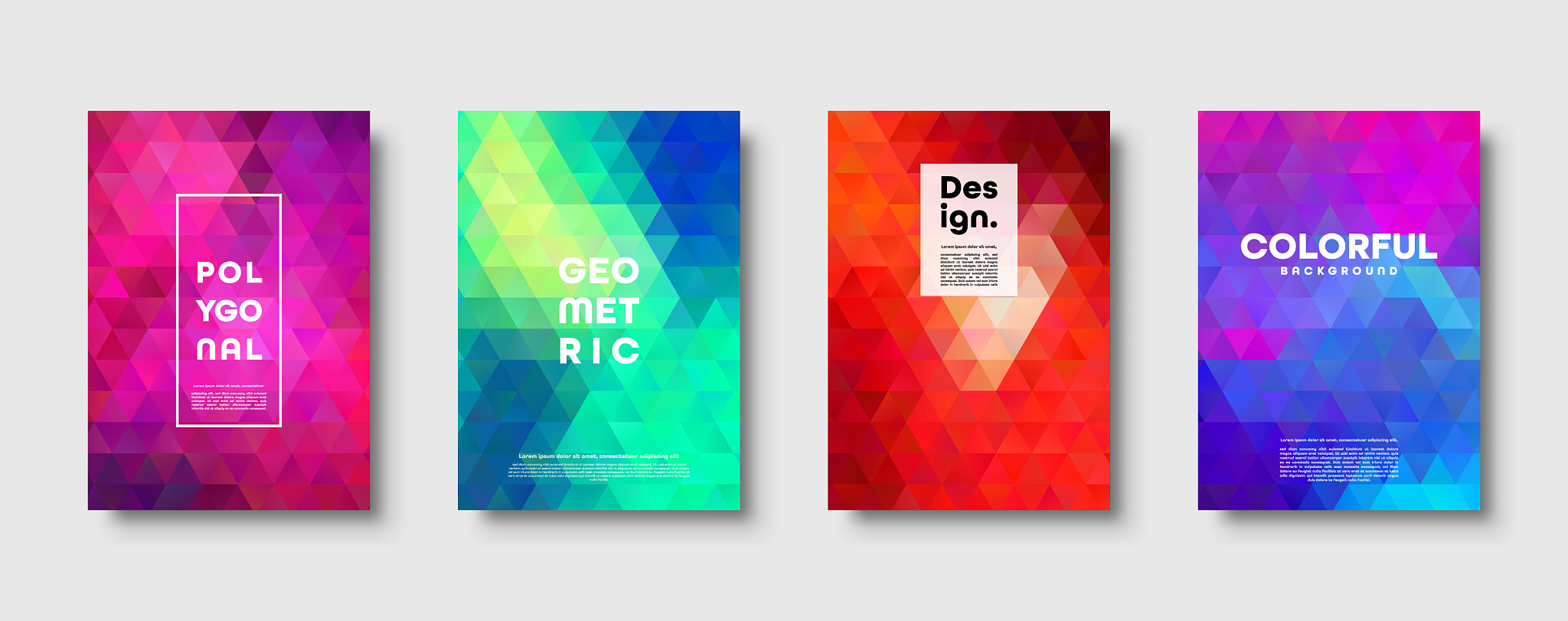 triangle polygonal abstract background colorful