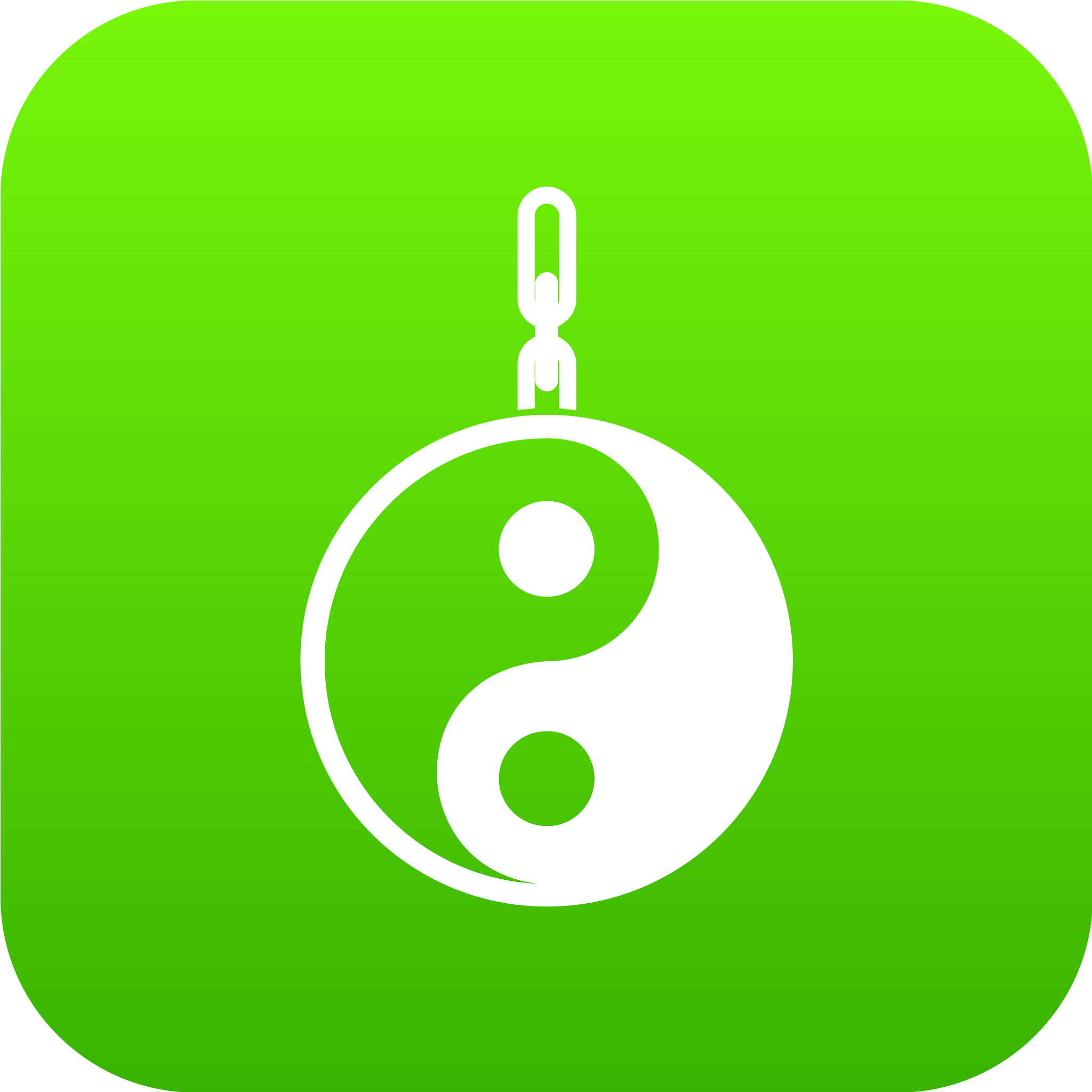 sign yin yang icon digital green