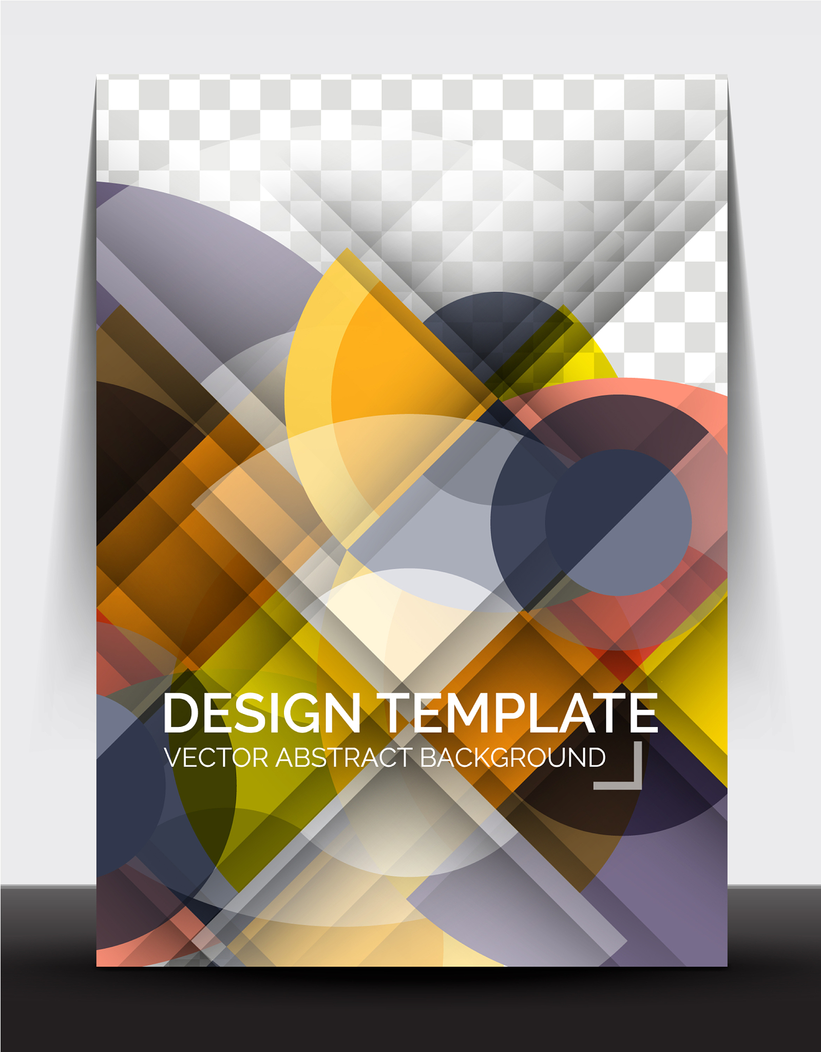 a4 flyer annual report circle design