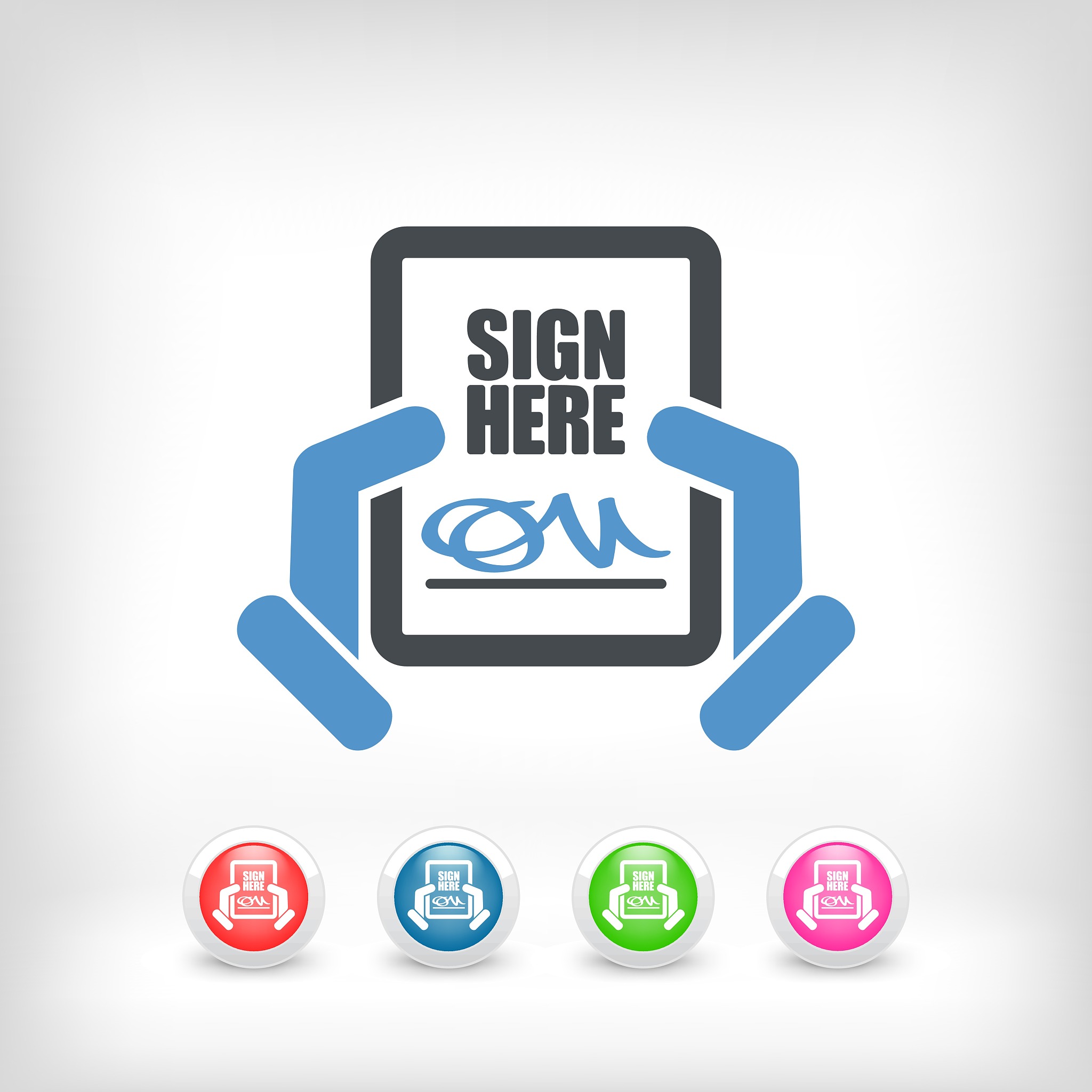 sign on document