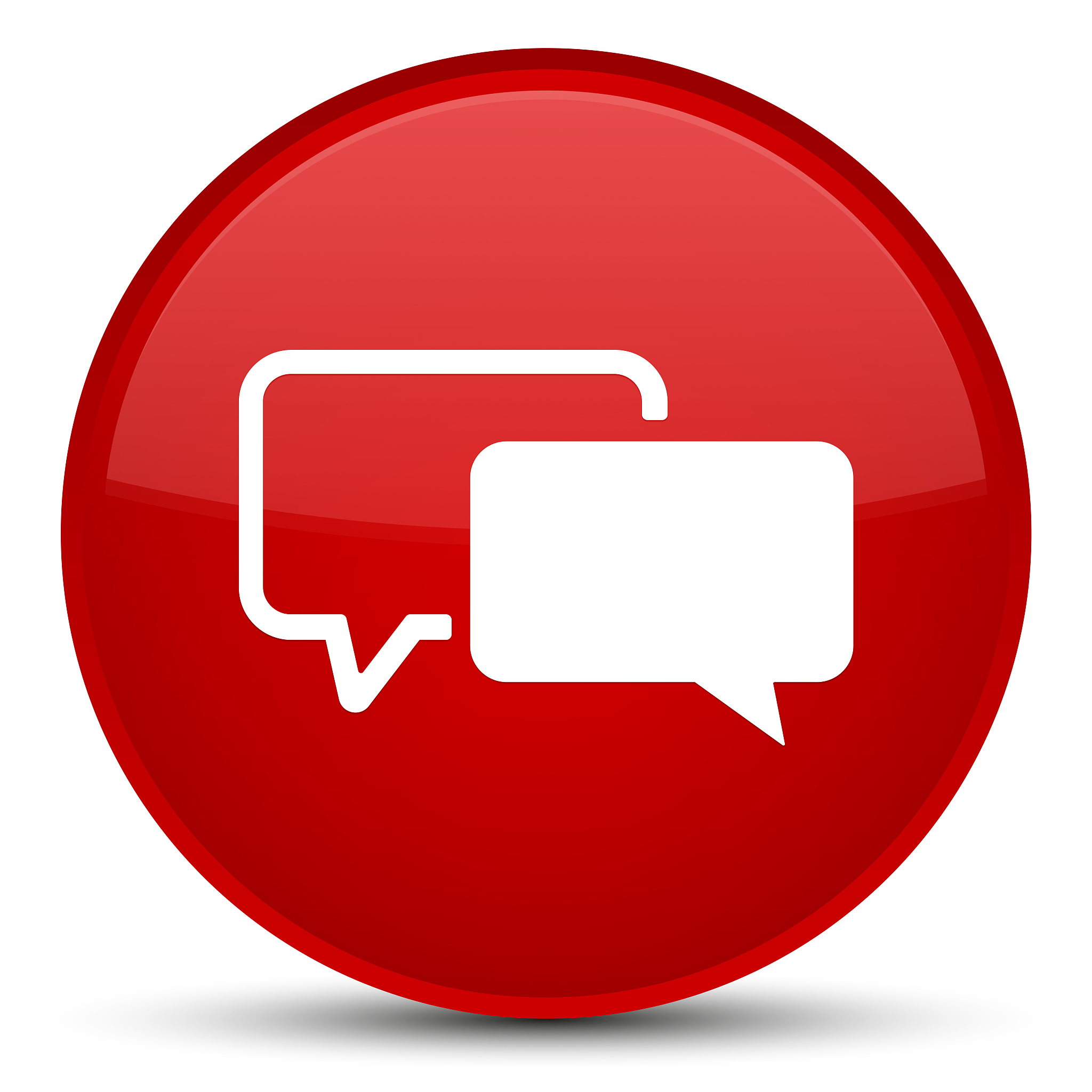 testimonials icon special red round button