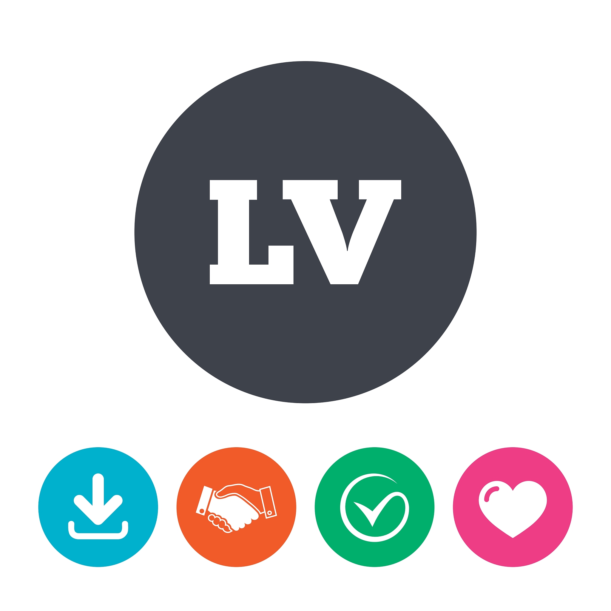 latvian language sign icon lv translation