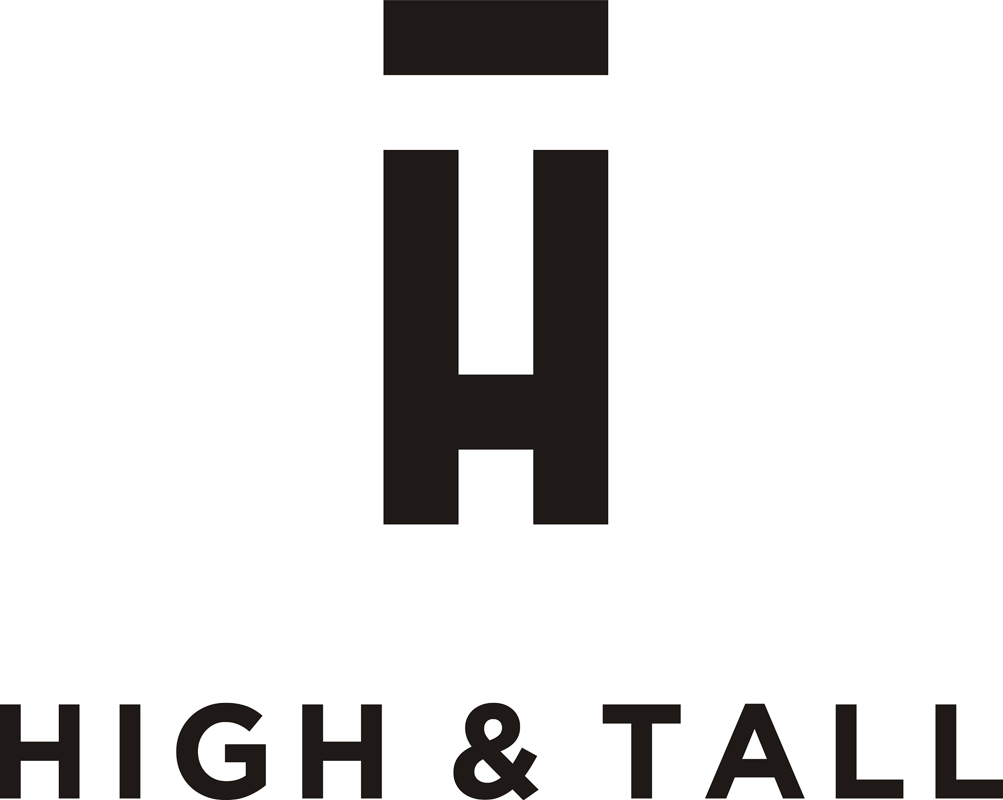 initial letter th ht monogram negative space logo