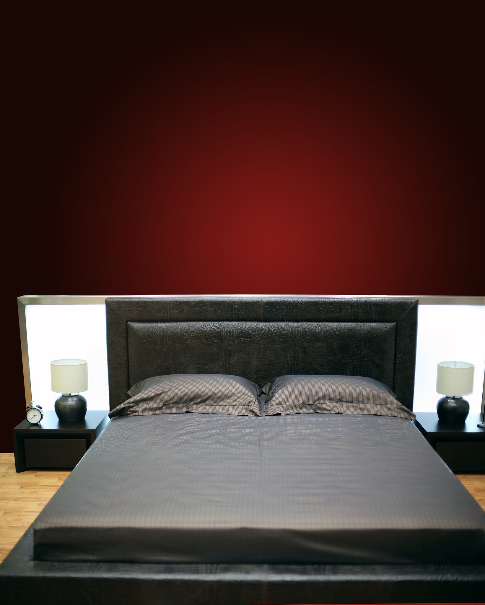 black bed