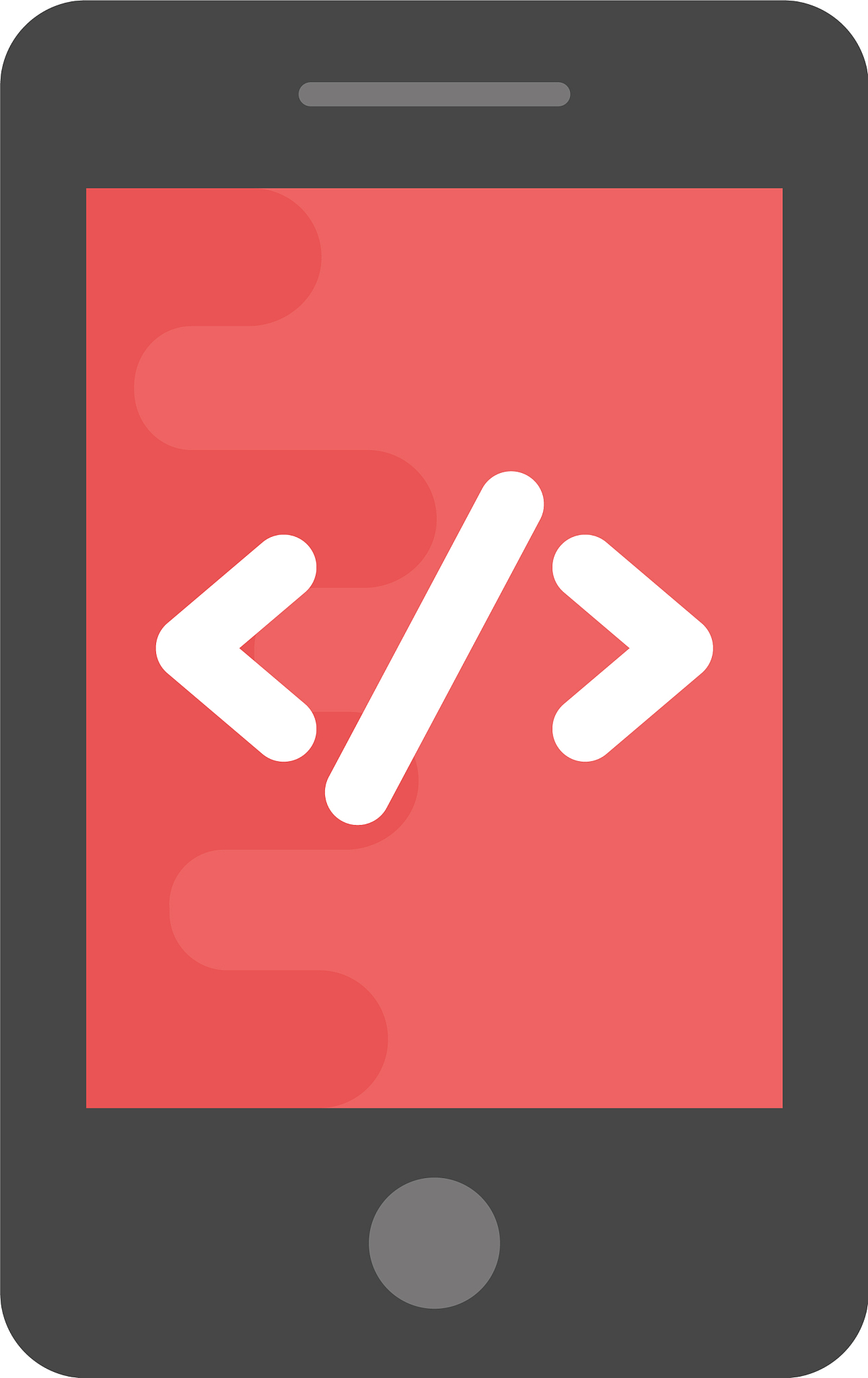 mobile web development flat icon