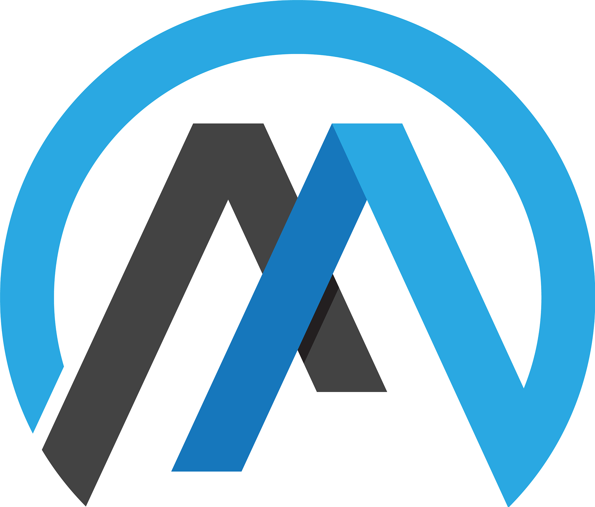 m letter logo template