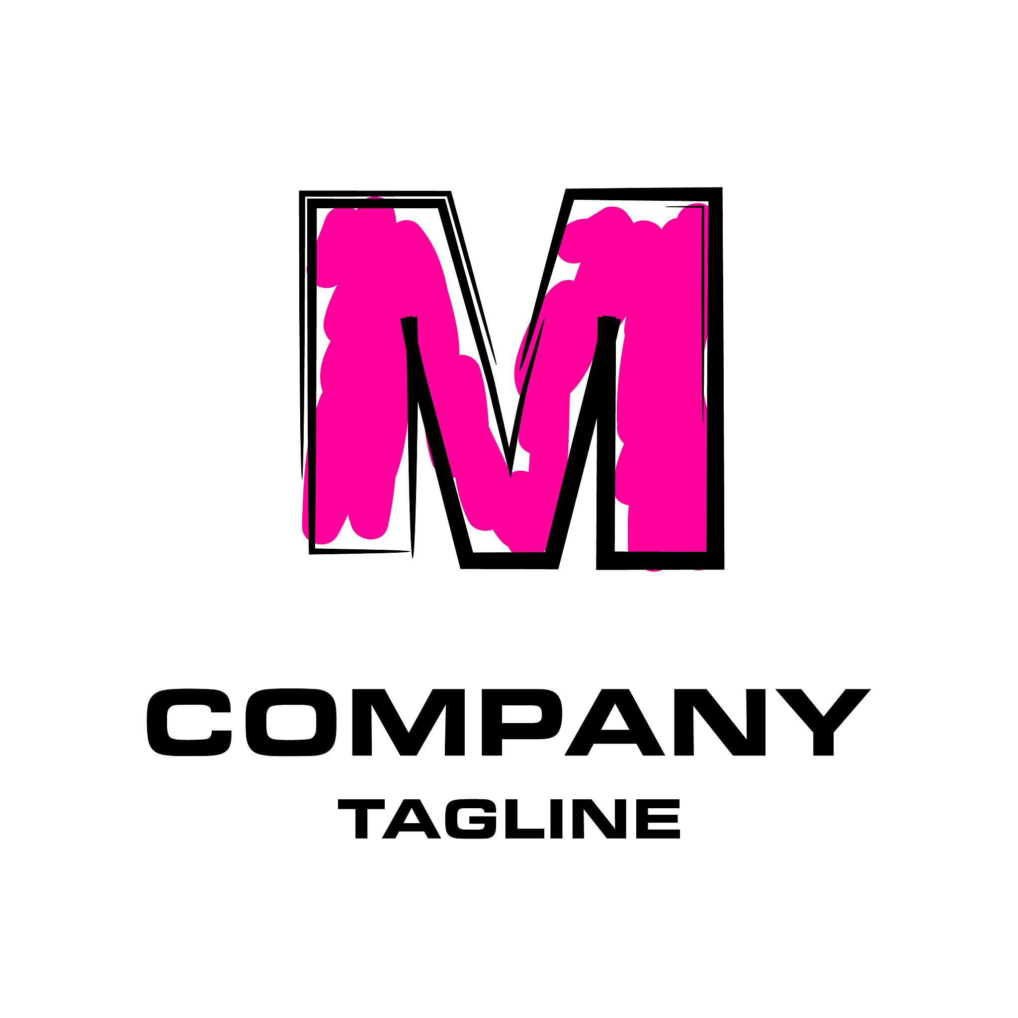 alphabetic logo design with elegent design and