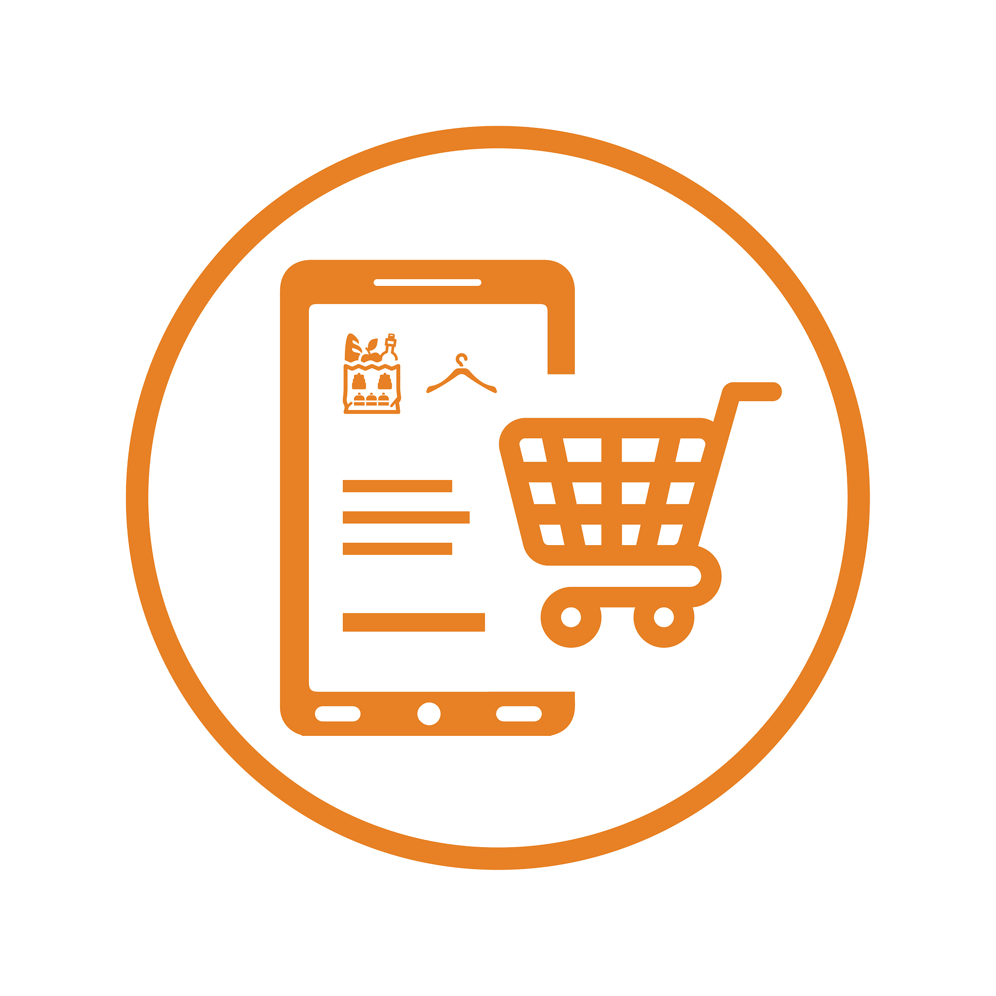 mobile shopping icon