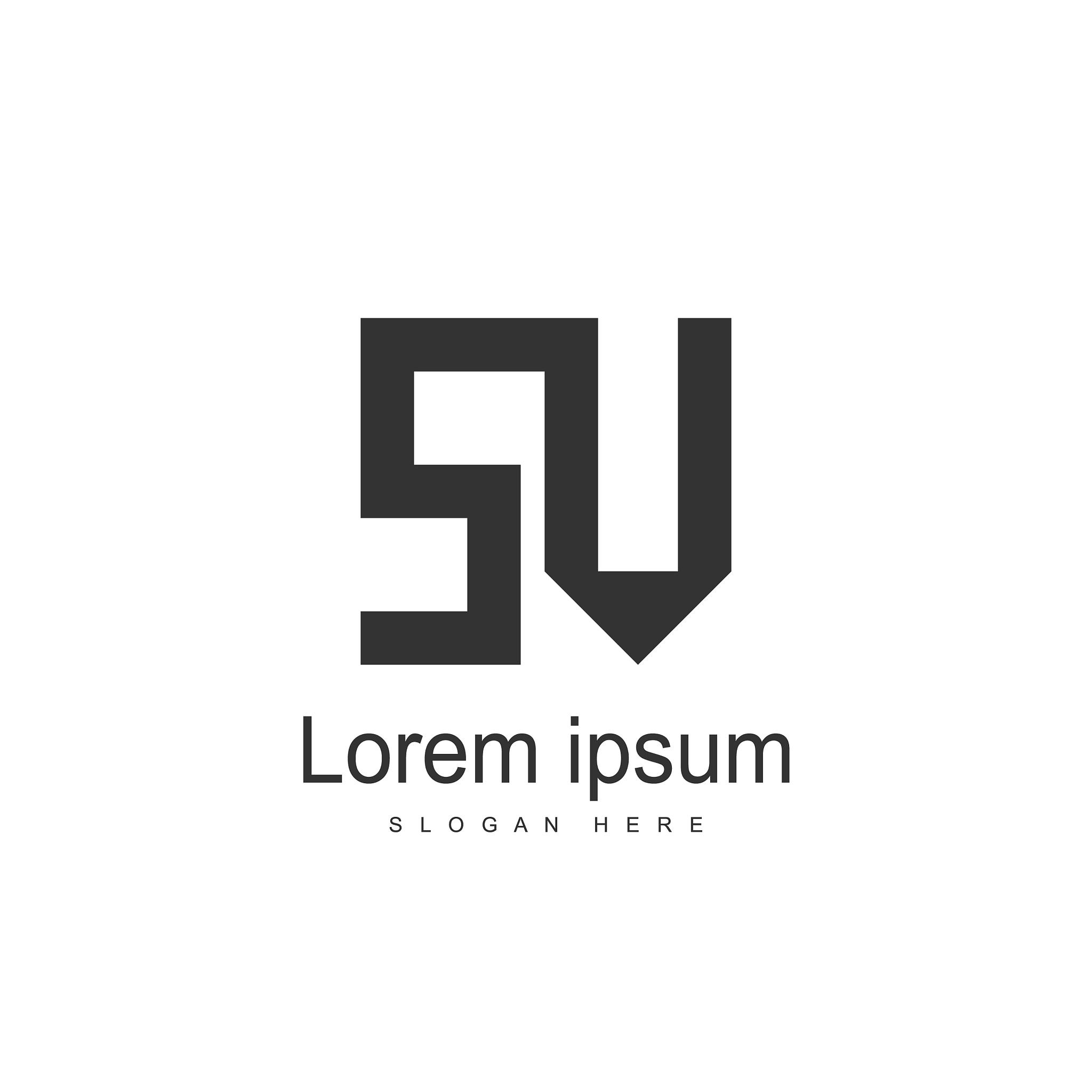 sv letter logo design initial letter logo template