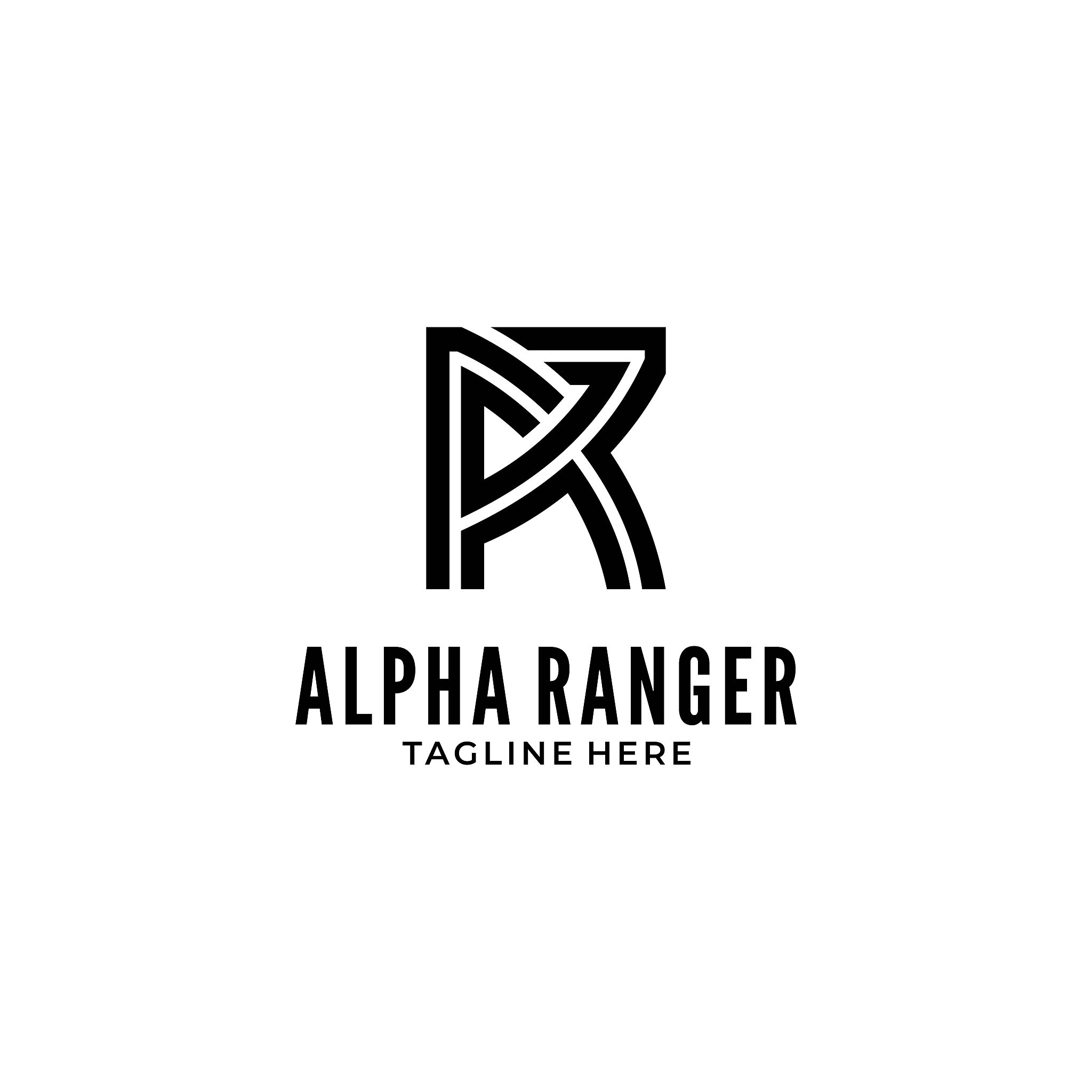 letter ar classic retro