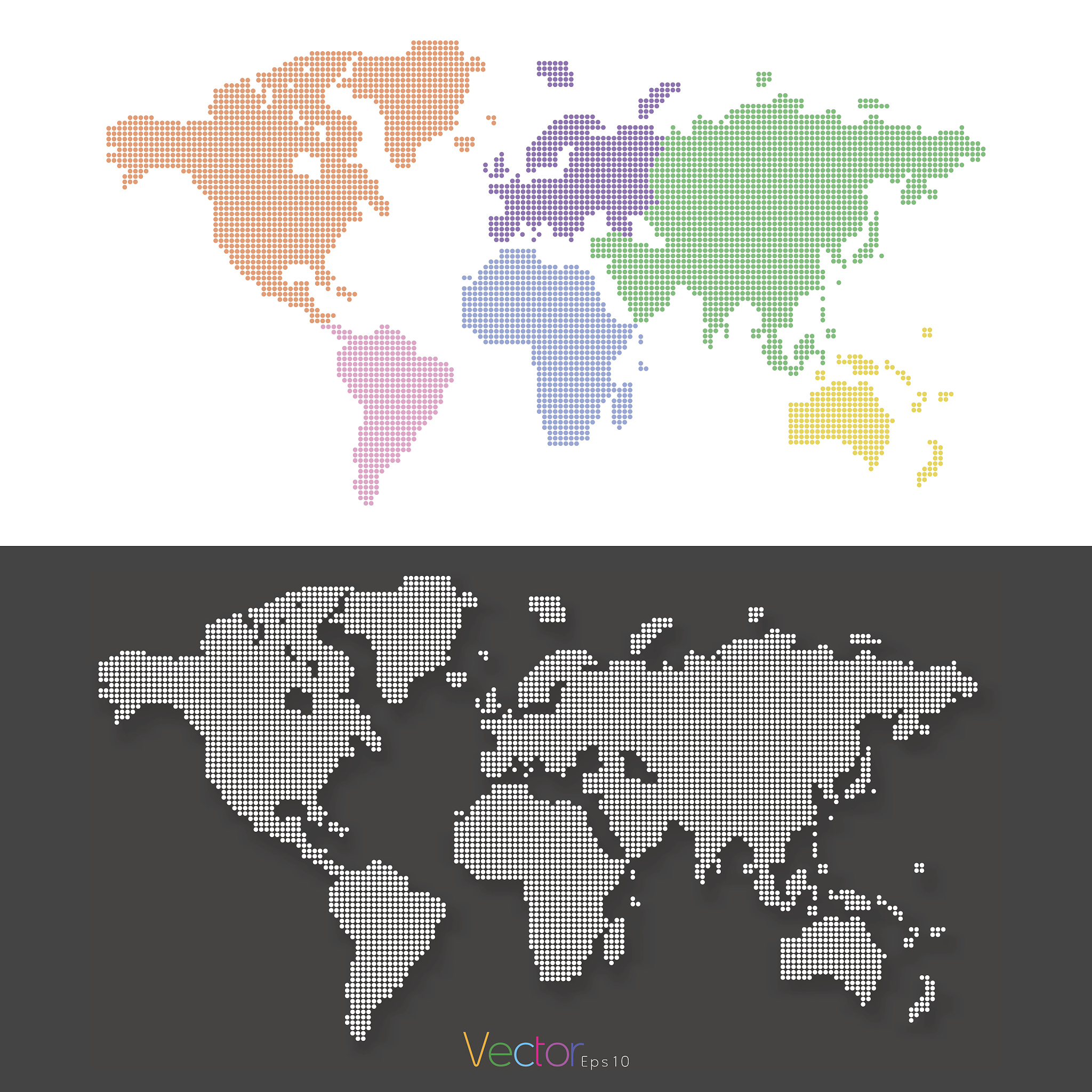 world map dots