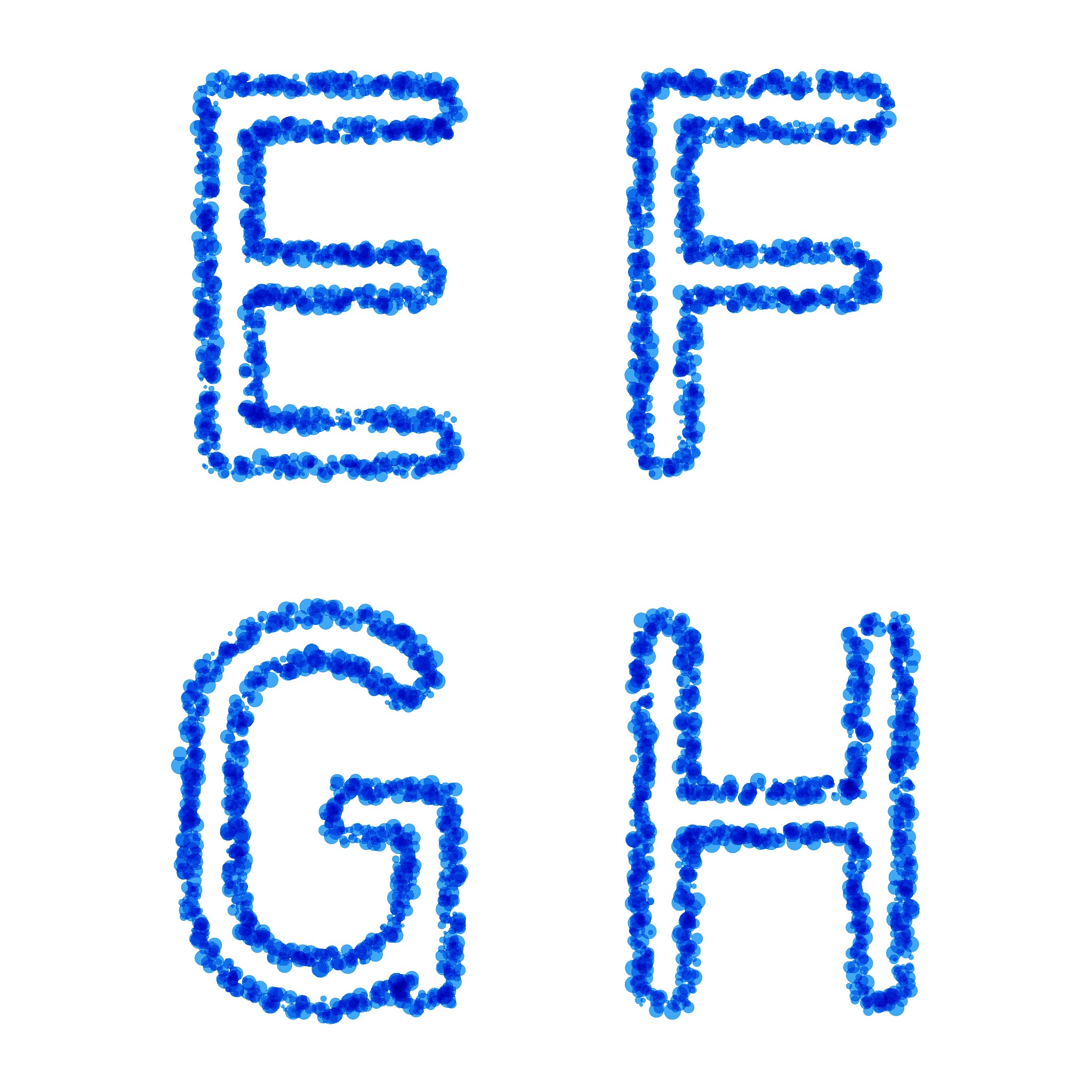 vector bubble alphabet