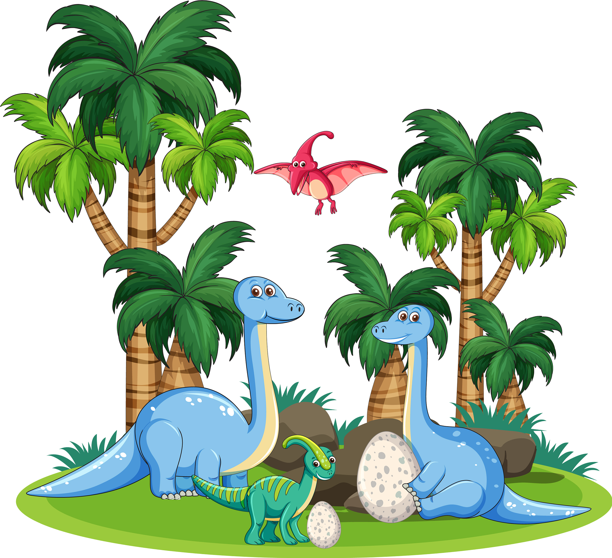 dinosaur in nature template
