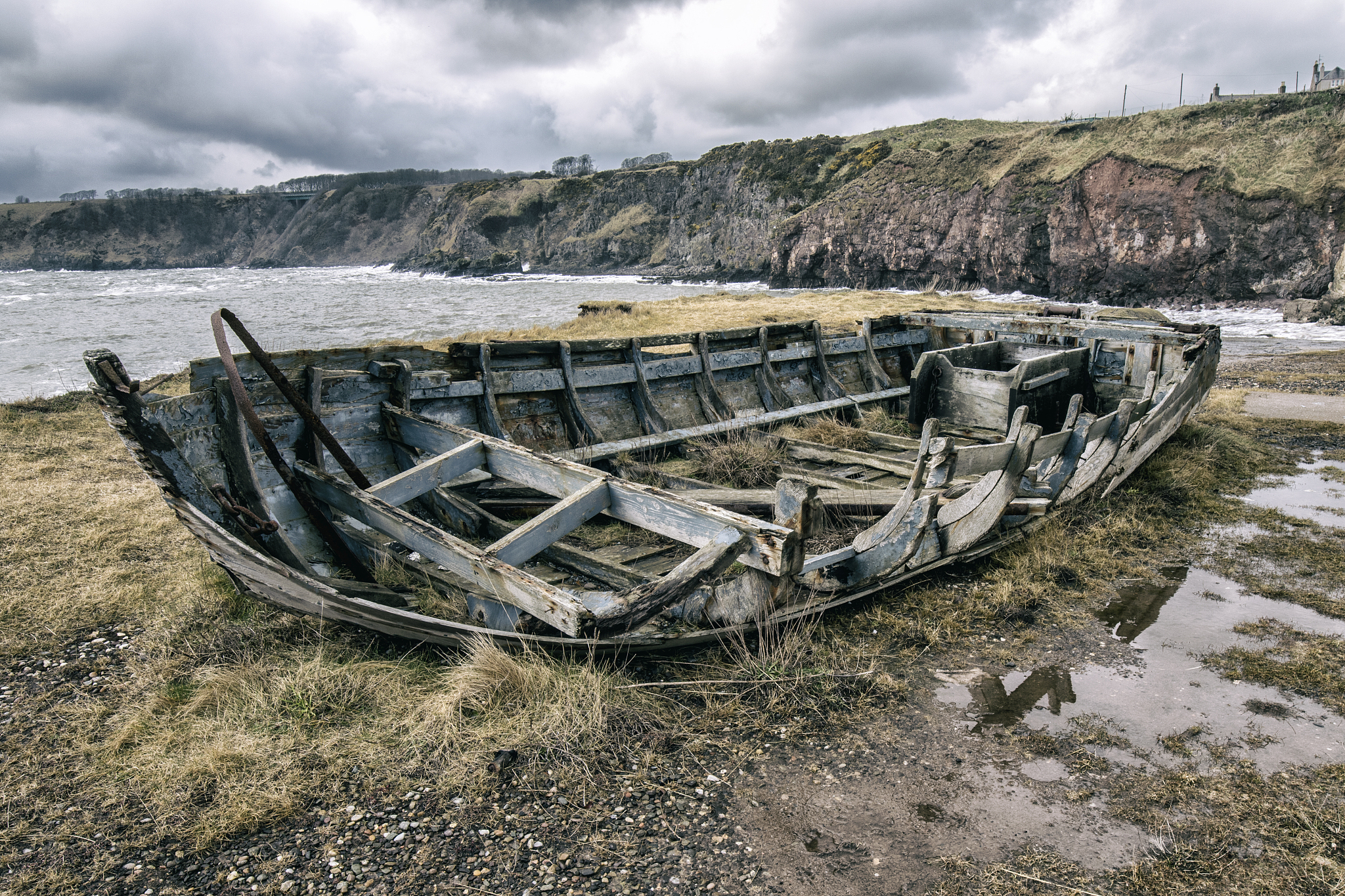 wrecked boat