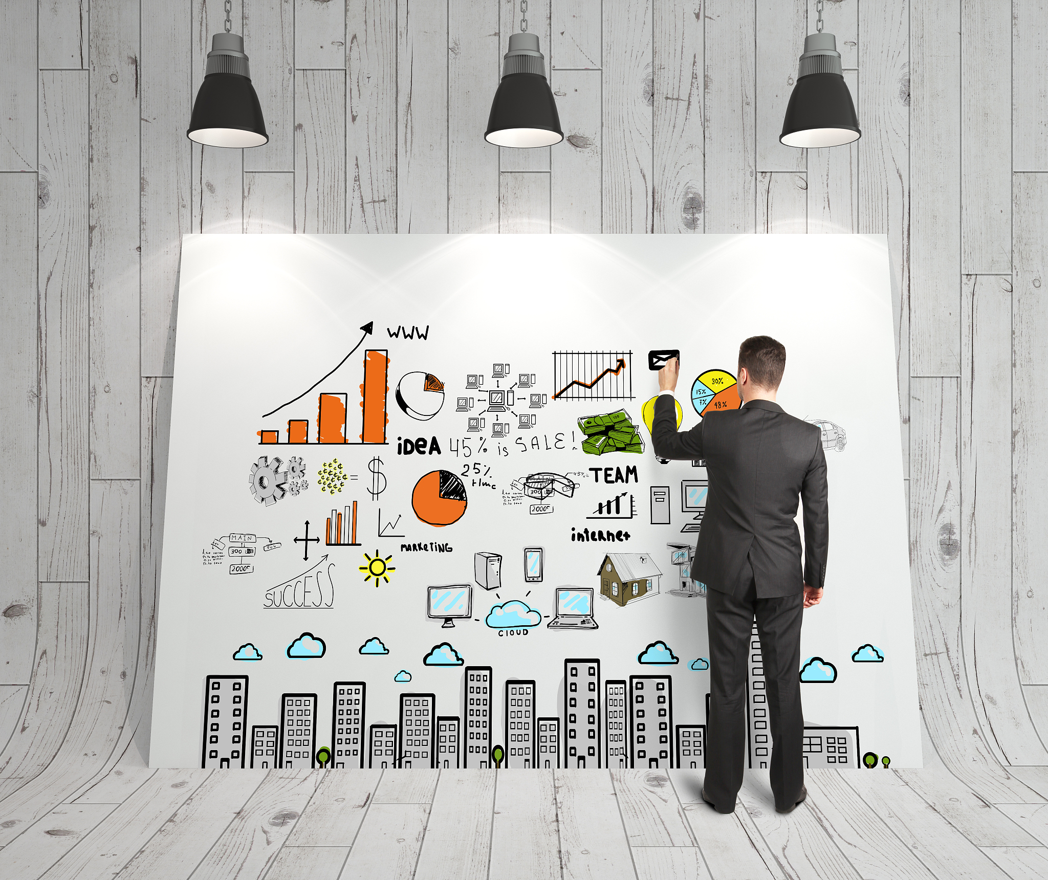 倾听公司销售方案讨论剧本演员4人