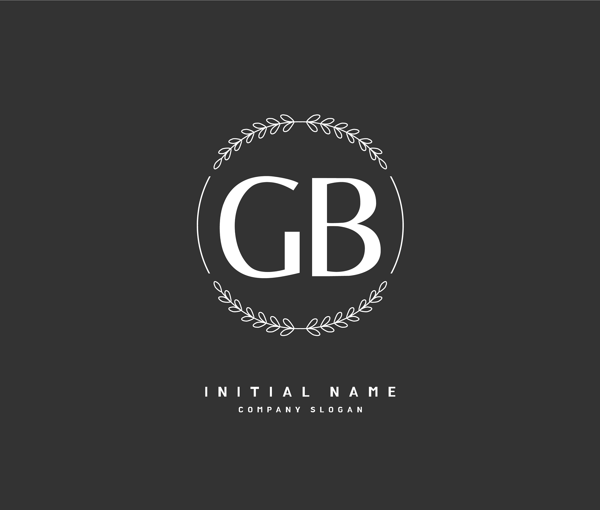 g b gb beauty initial logo handwriting logo of