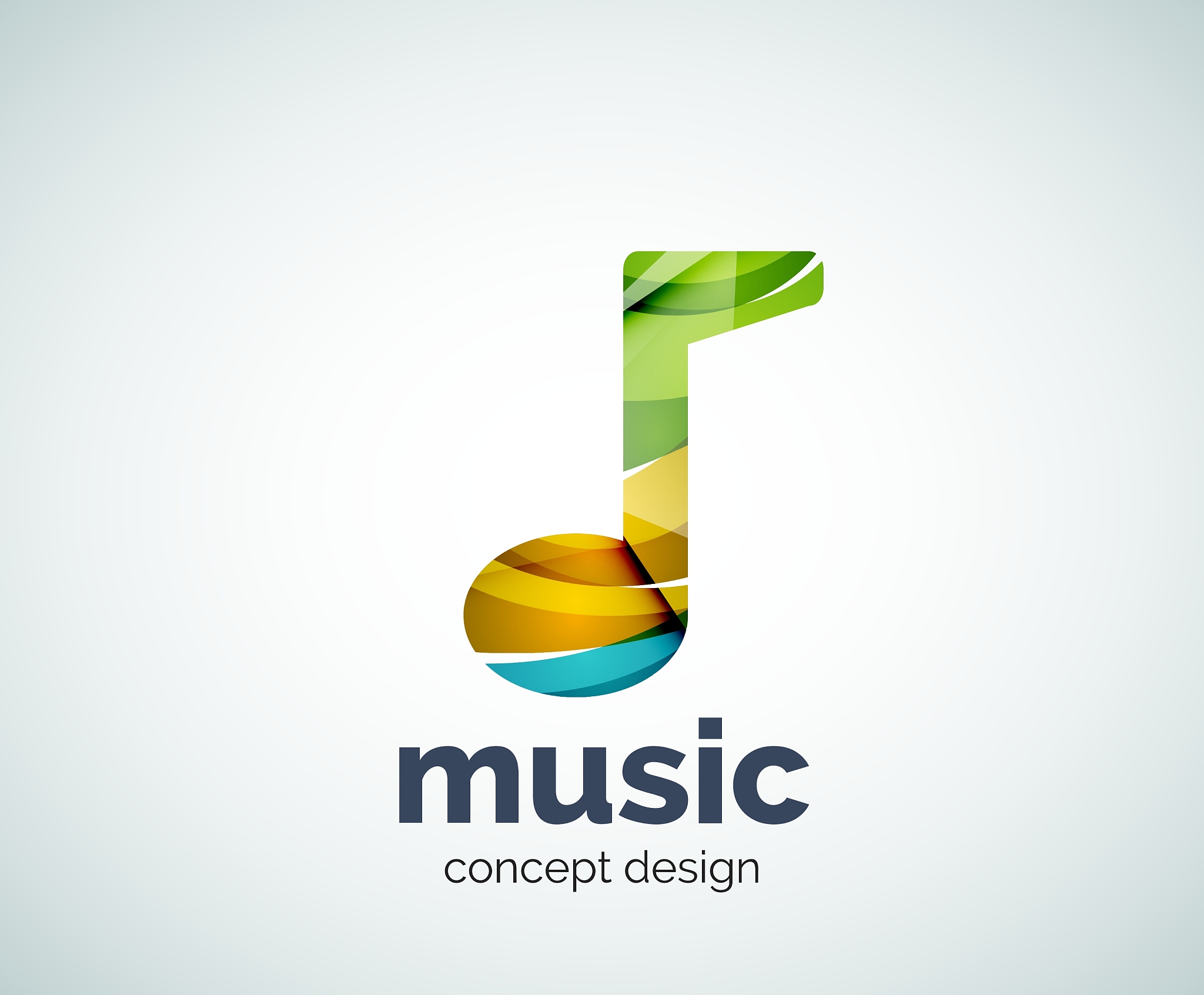 music note logo template