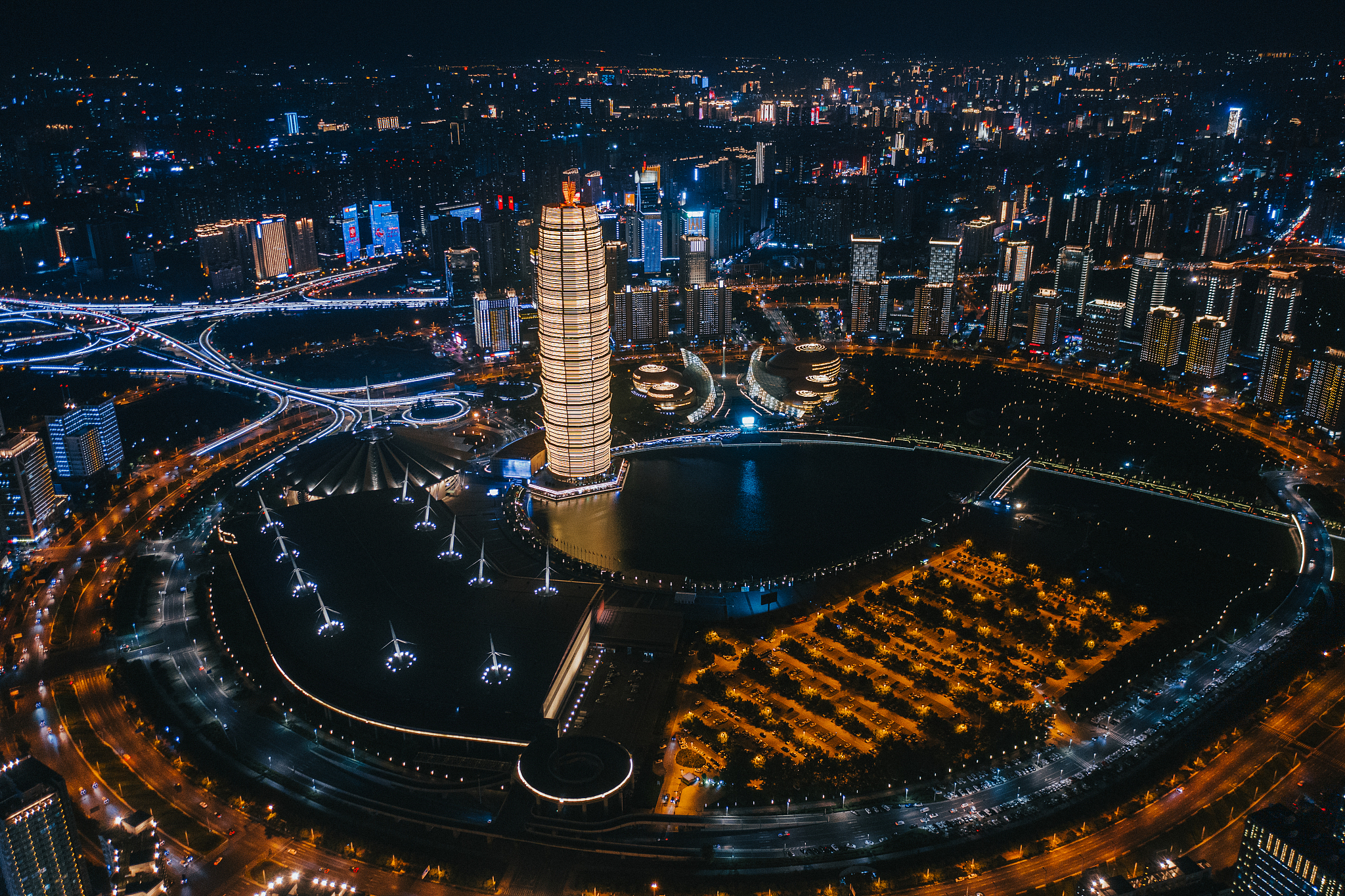 郑州中央商务区航拍全景