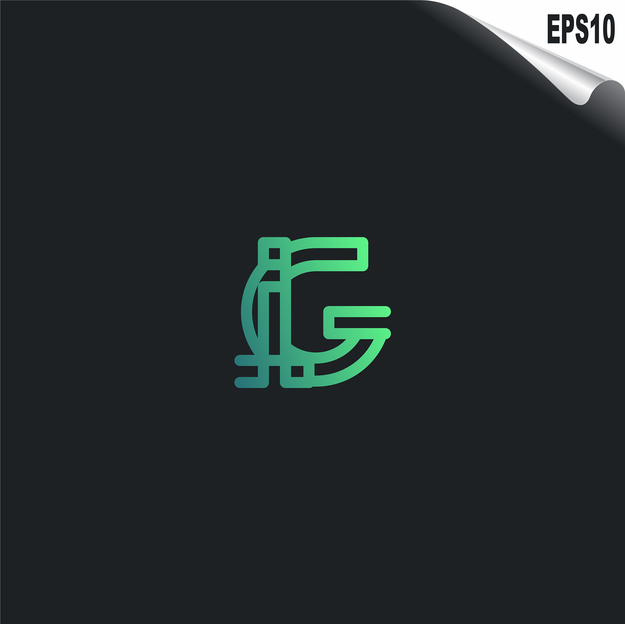 initial ig logo monogram design template simple