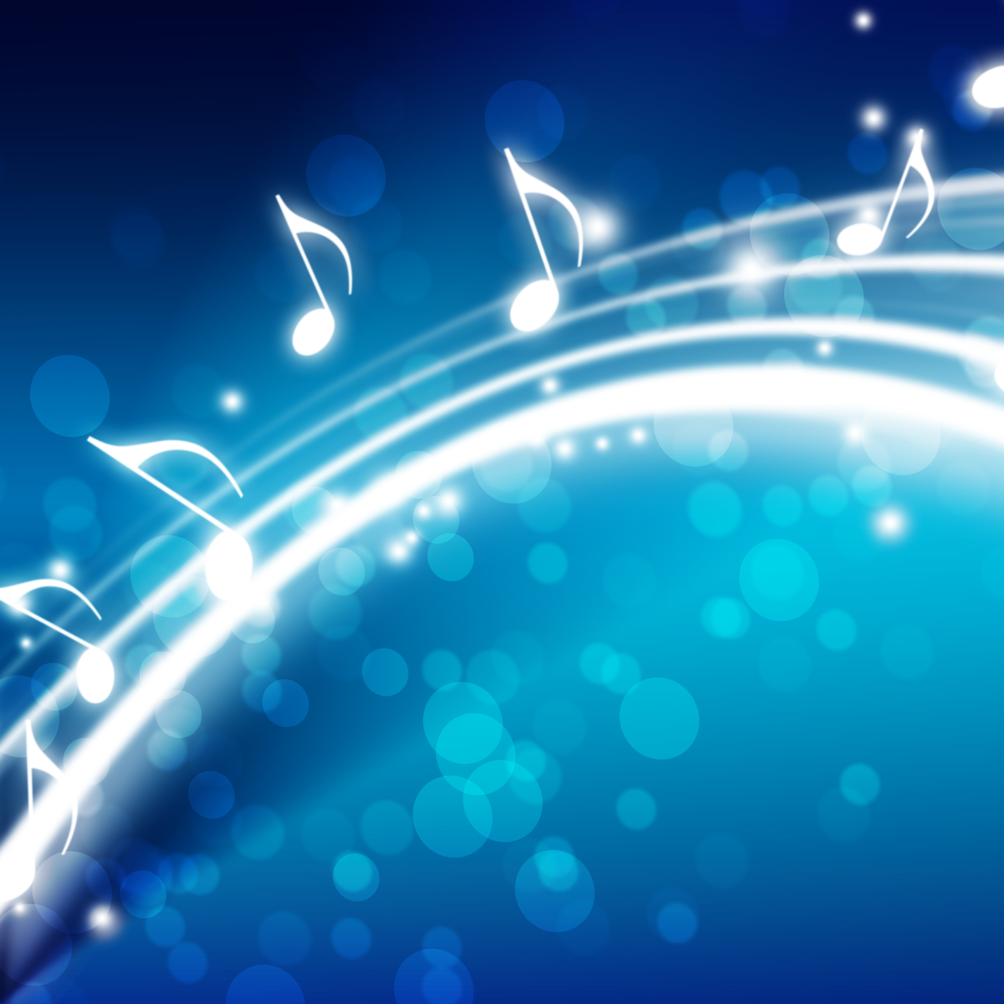 glowing background with musical notes
