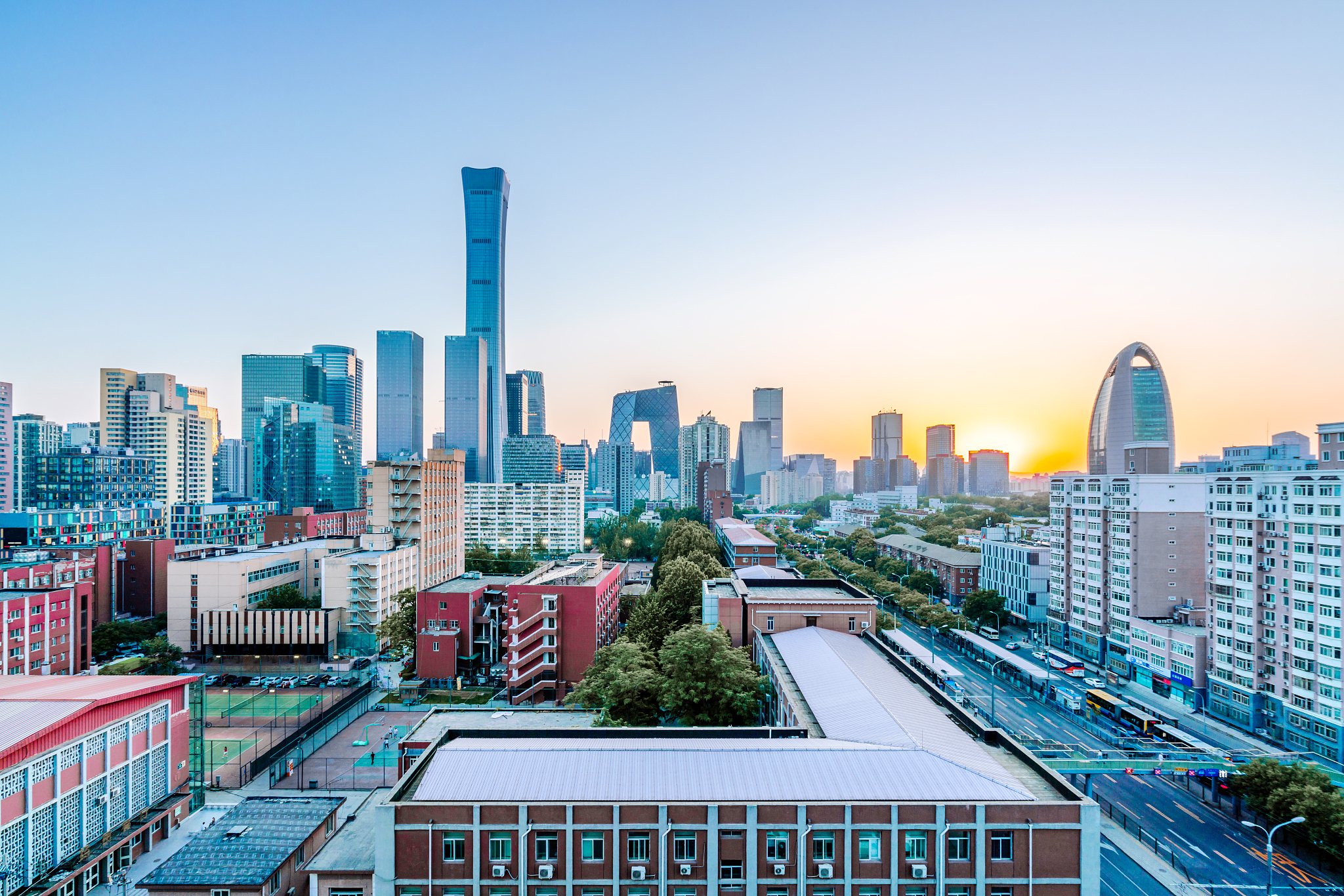 日落,<strong>北京</strong>,摩天大楼,cbd,都市风光,黄昏,夜晚,著名景点,房地产,商务