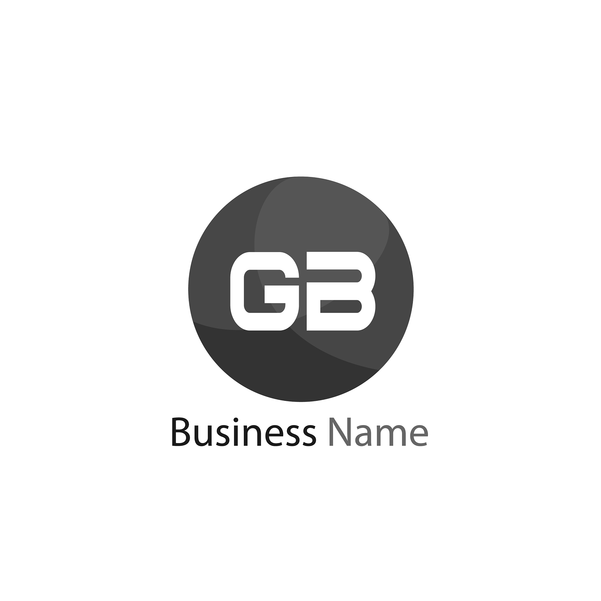 initial letter gb logo template design