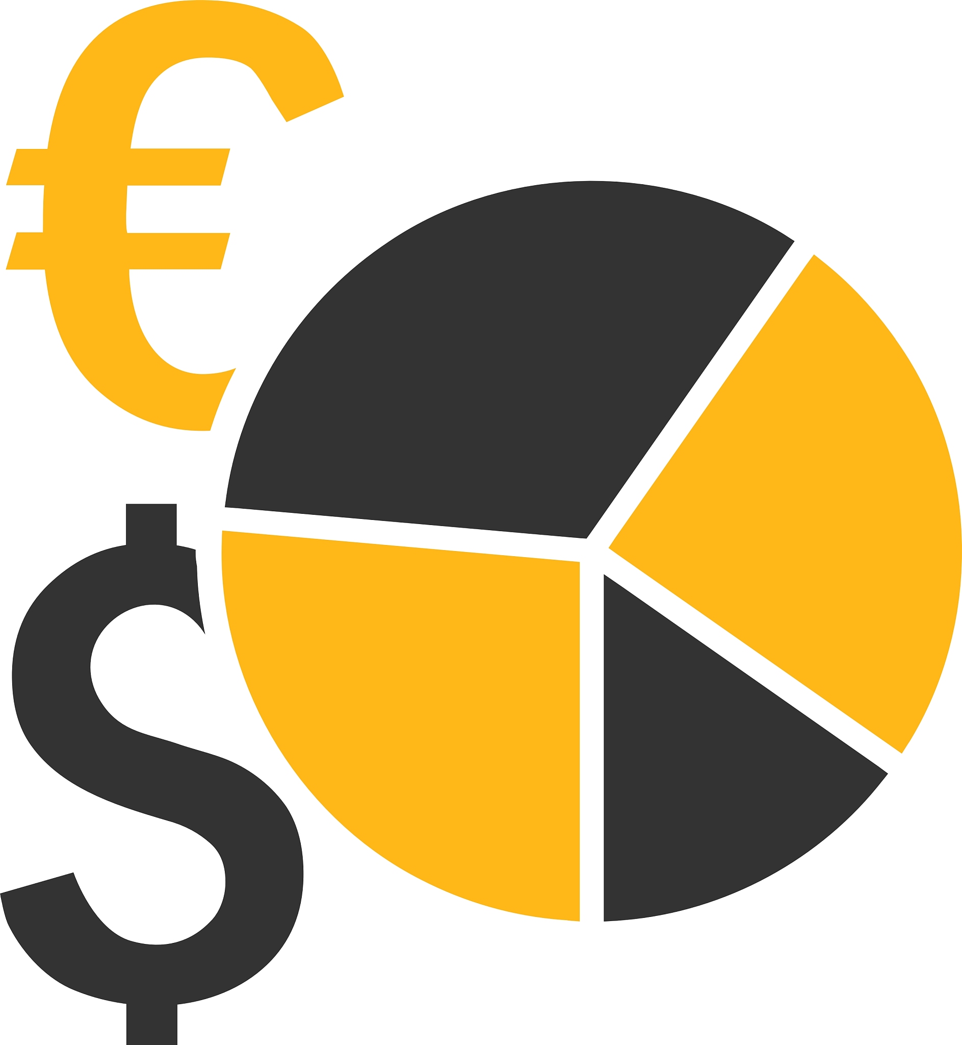 financial pie chart flat icon