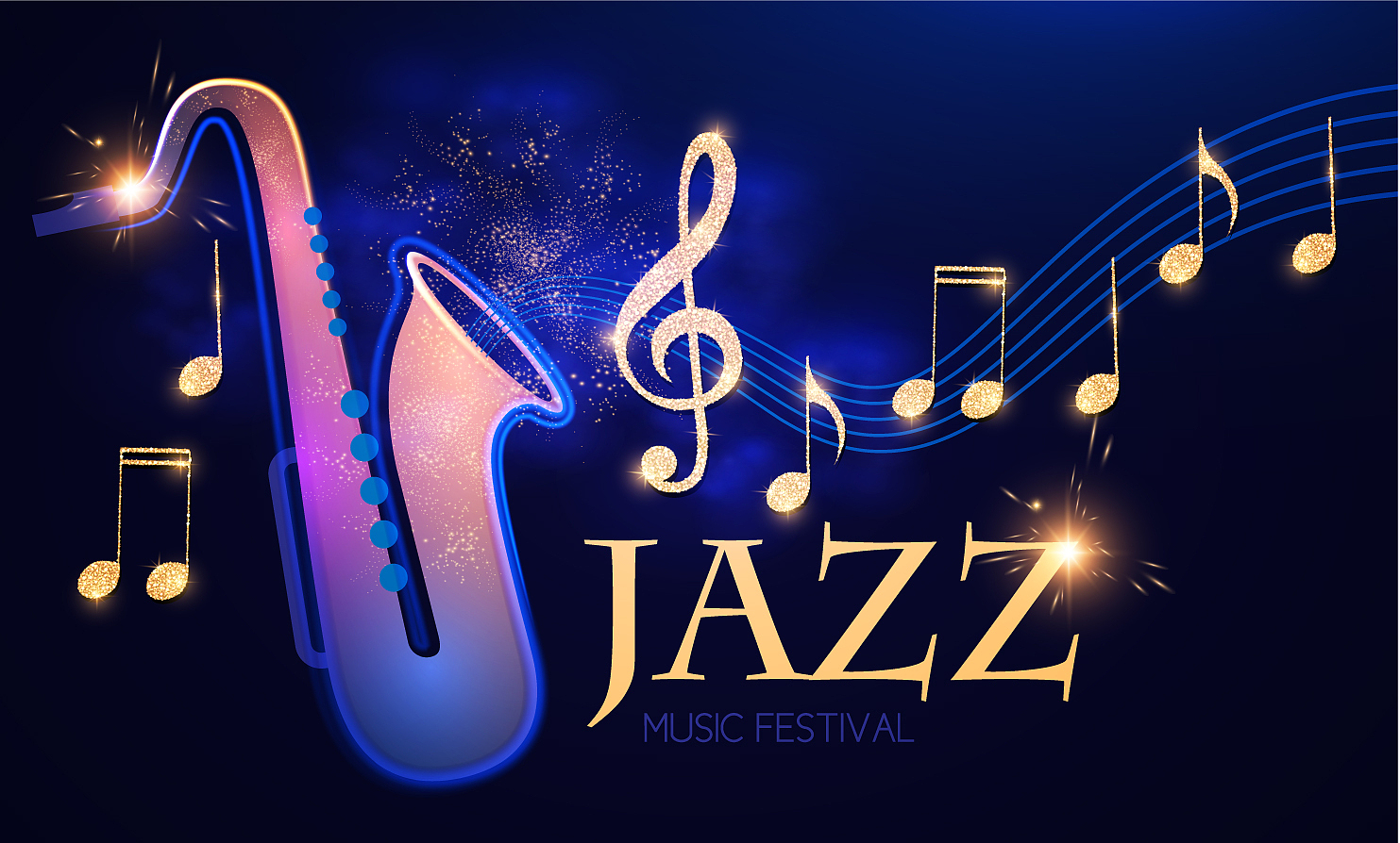 jazz concert music design element with saxophone