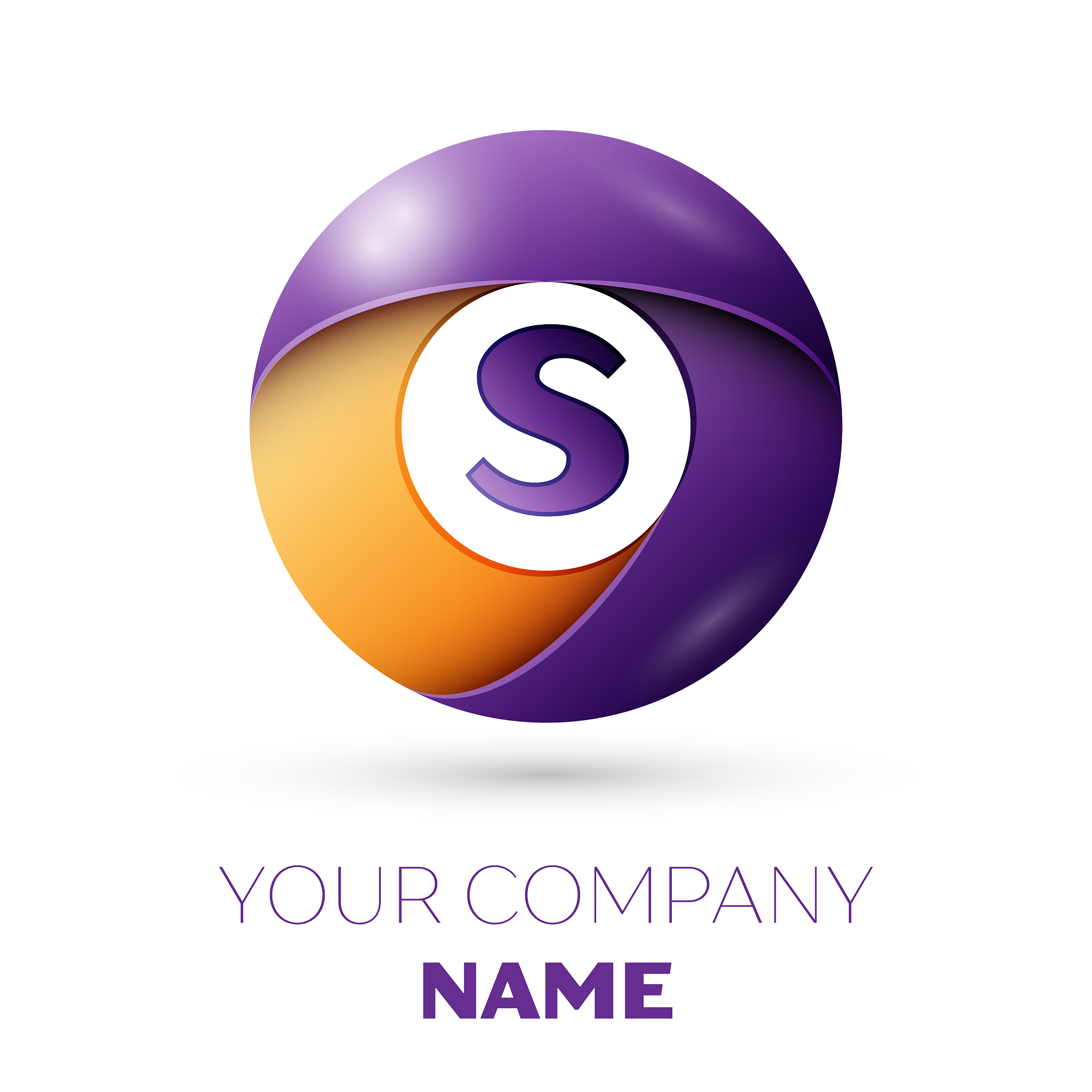 letter s logo symbol in the colorful circle