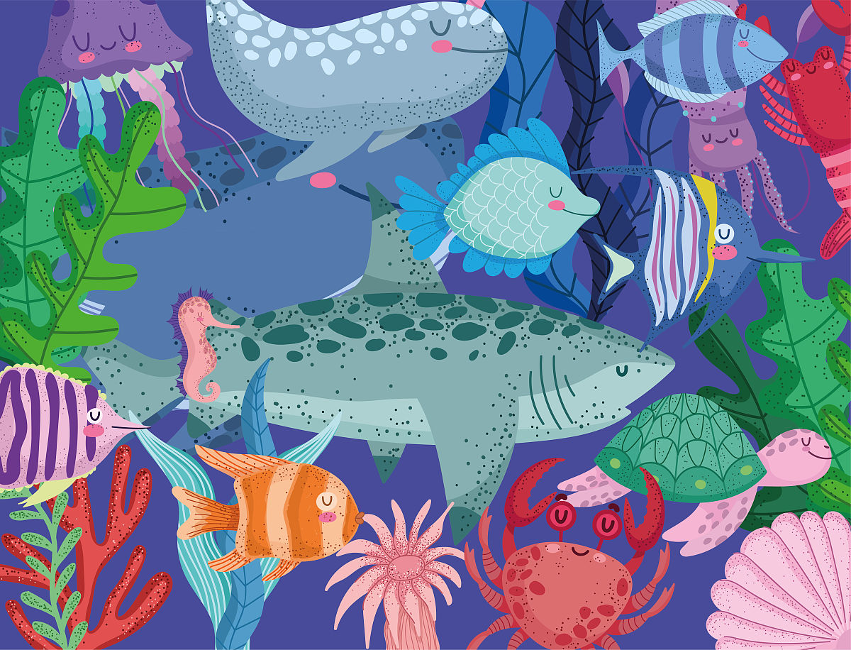 中考美术特长生作品欣赏：色彩斑斓的海底世界、现代都市与传统文化