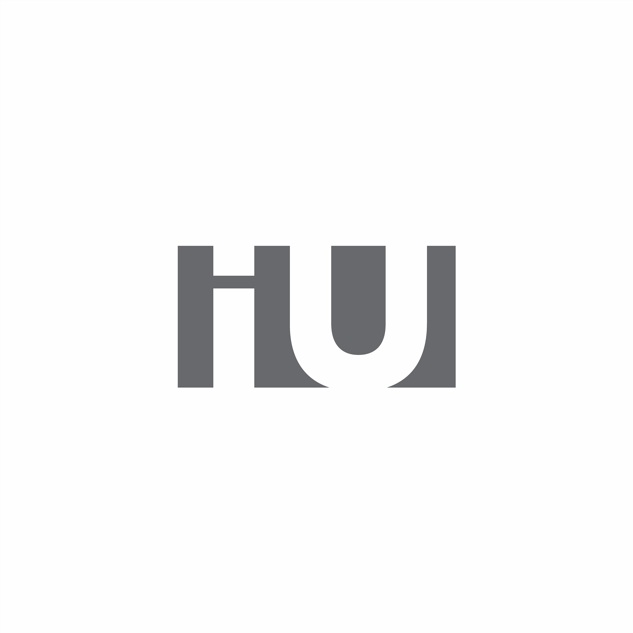 iu logo monogram with negative space style design