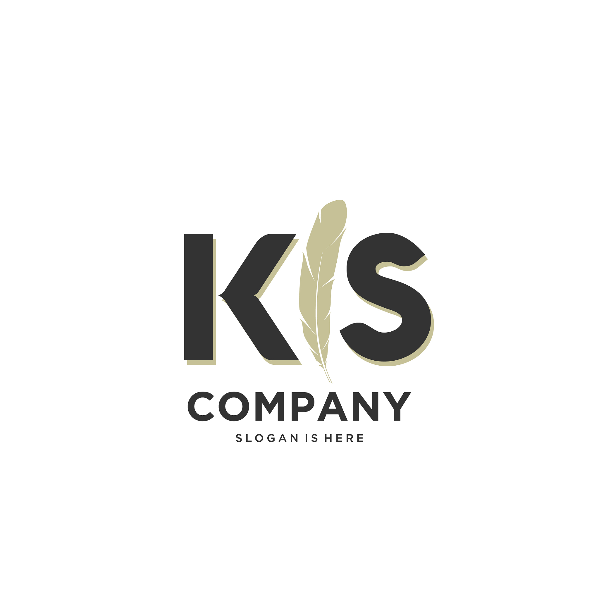 initial ks letter unique attractive creative