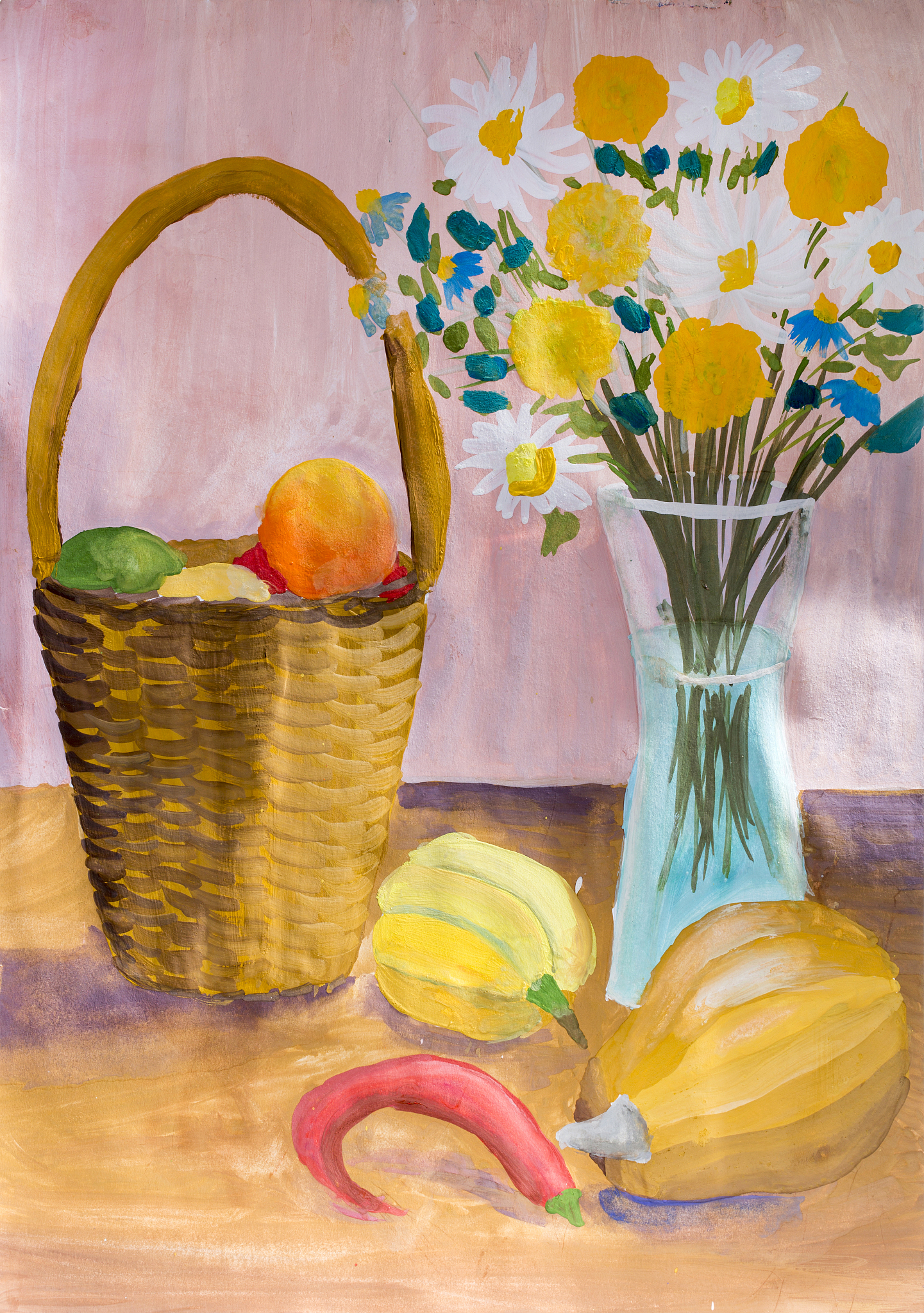 六年级美术瓶花与水果绘画技巧：300字详解