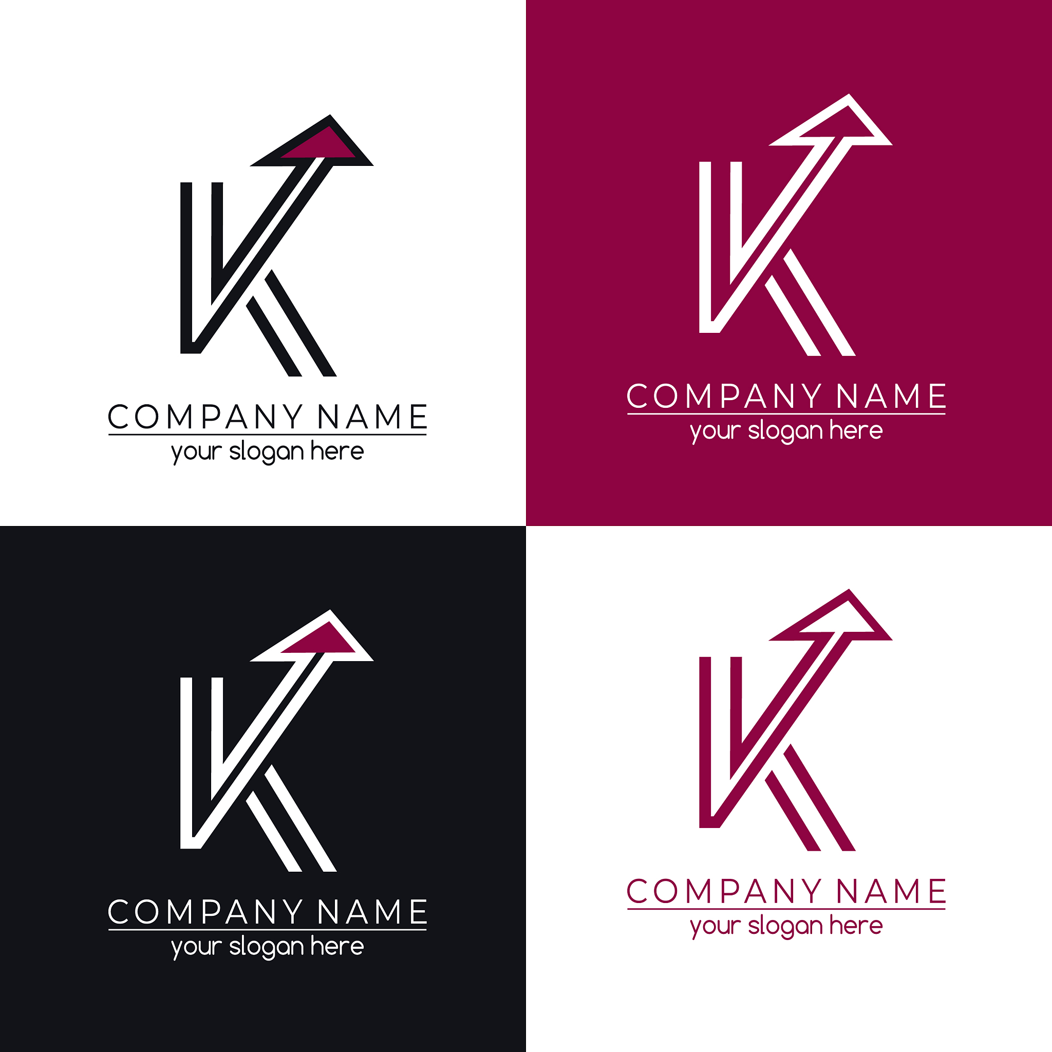 letter k logo icon design template elements