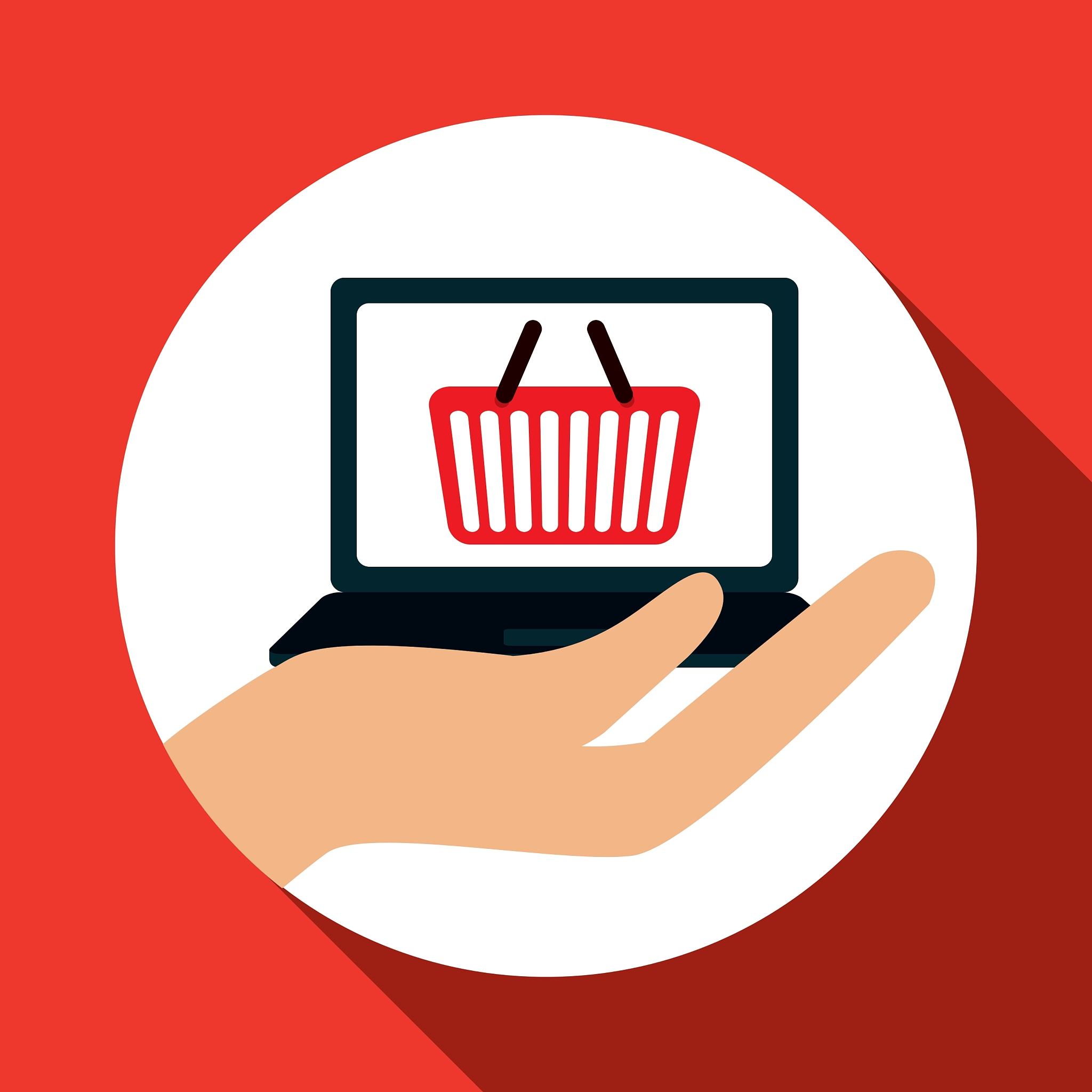 shopping online and laptop design