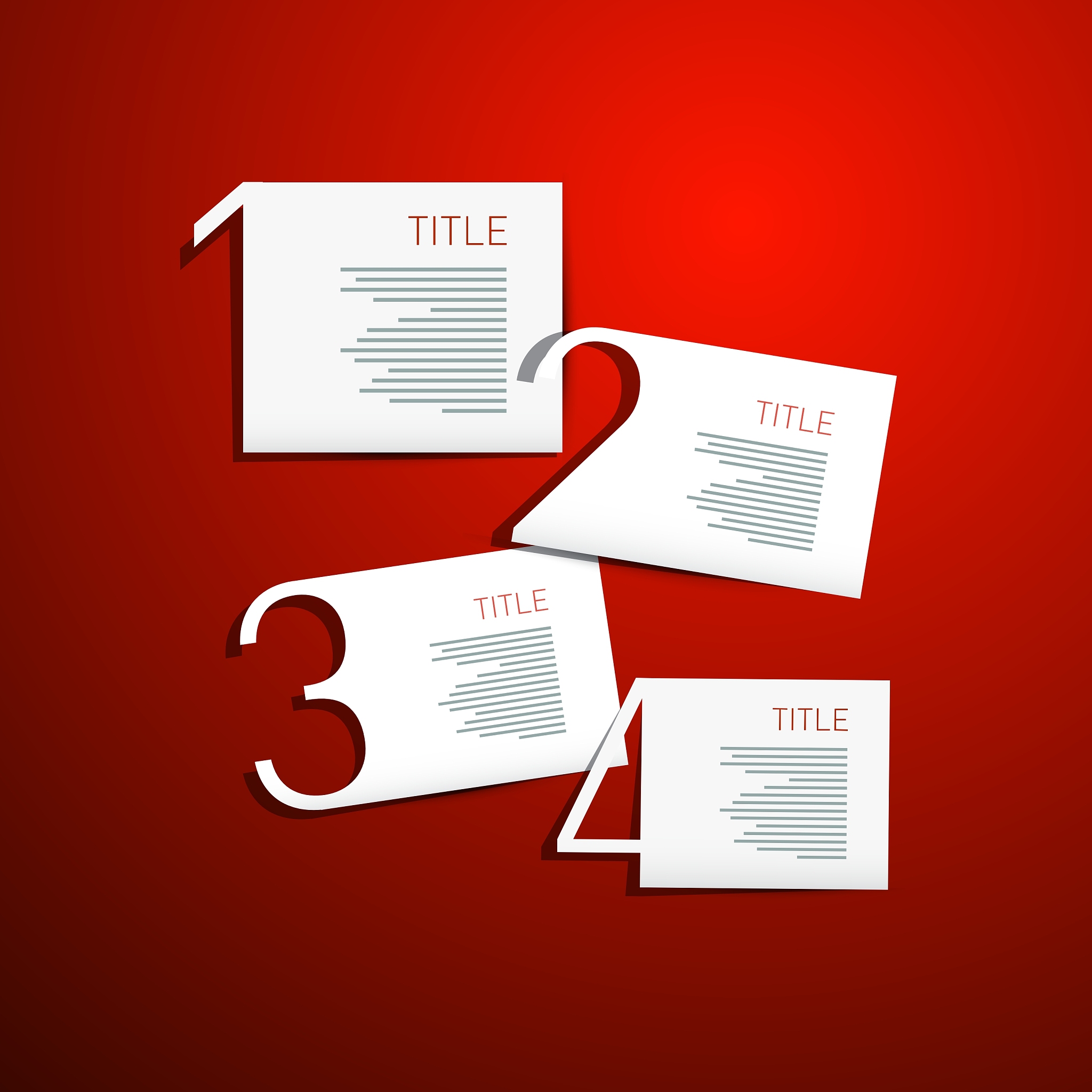 one two three four steps for tutorial infographics